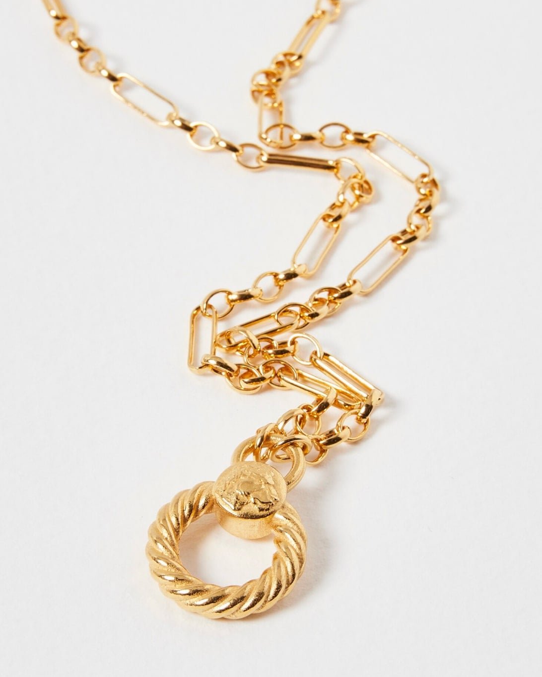 Collana in vermeil con granati incastonati - Co