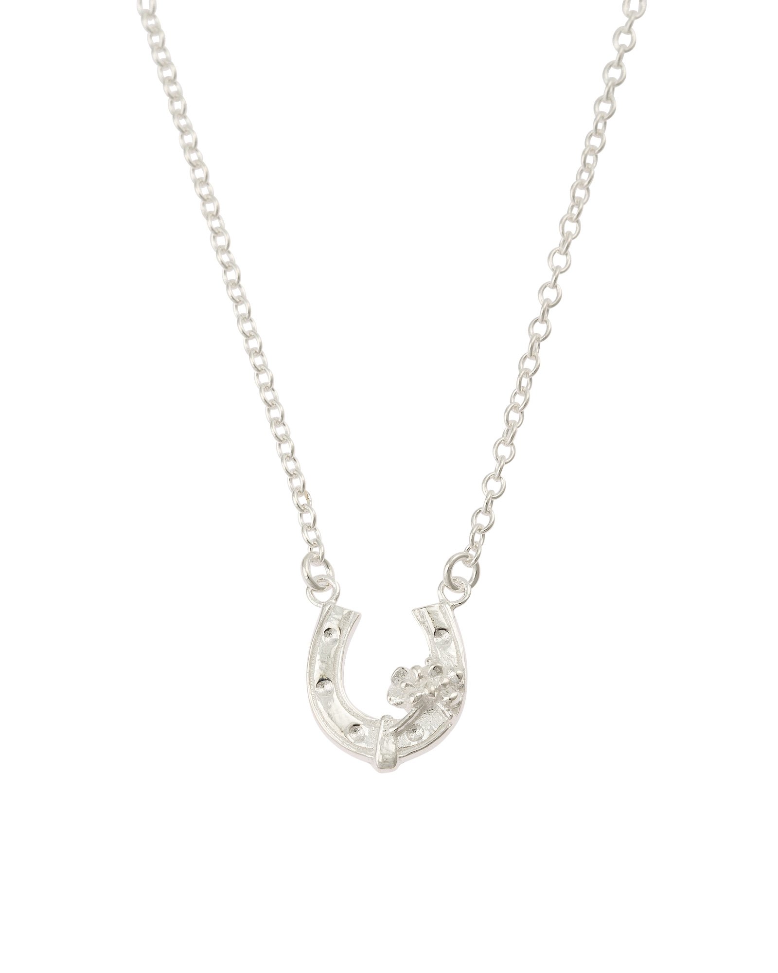 Claddagh Gold Sterling Silver Horseshoe Necklace – Good Luck Charm Pendant, Handcrafted In USA, Unisex Gift - View #2