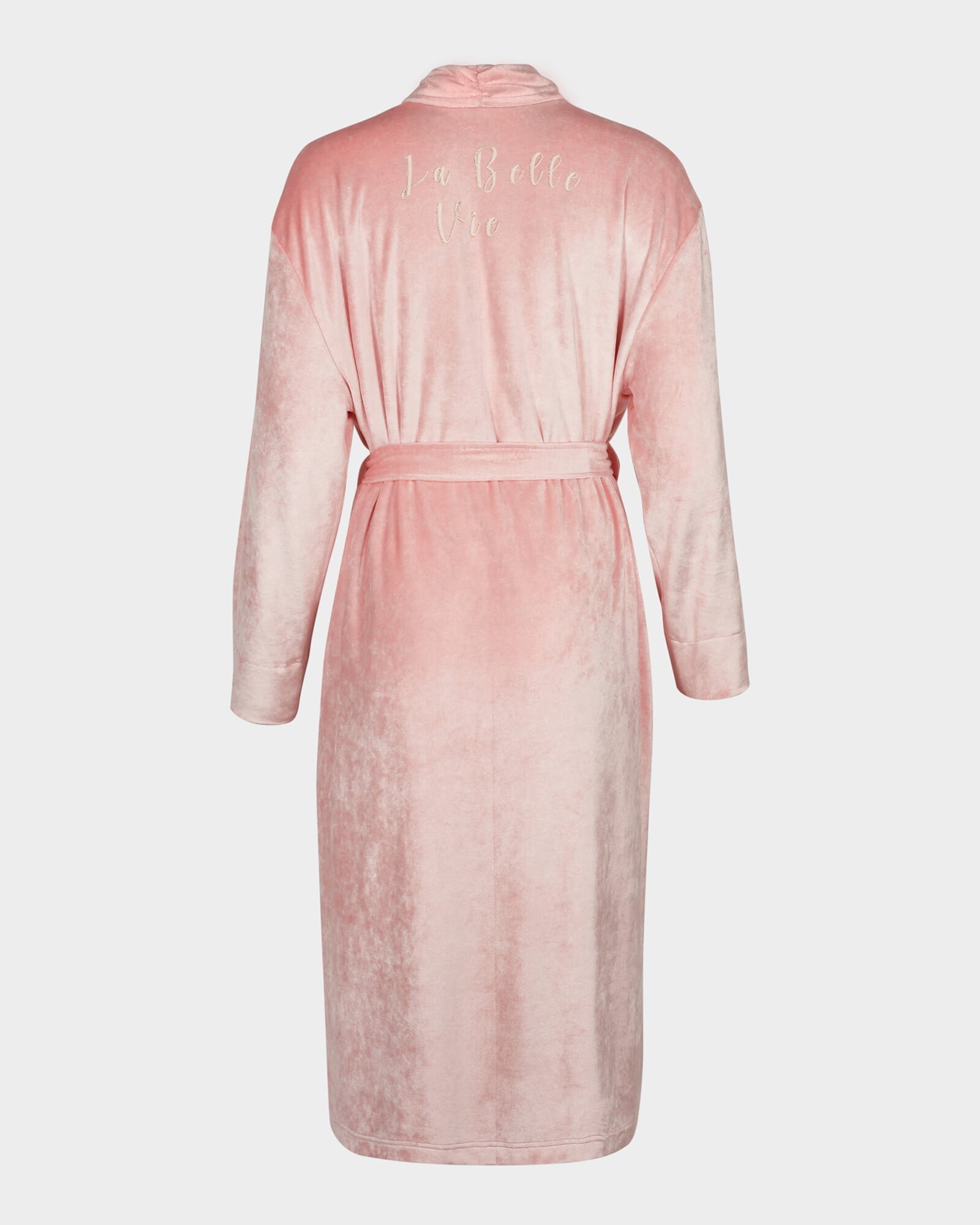 Velour & Floral Print Lining Pink Robe Dressing Gown | Oliver Bonas