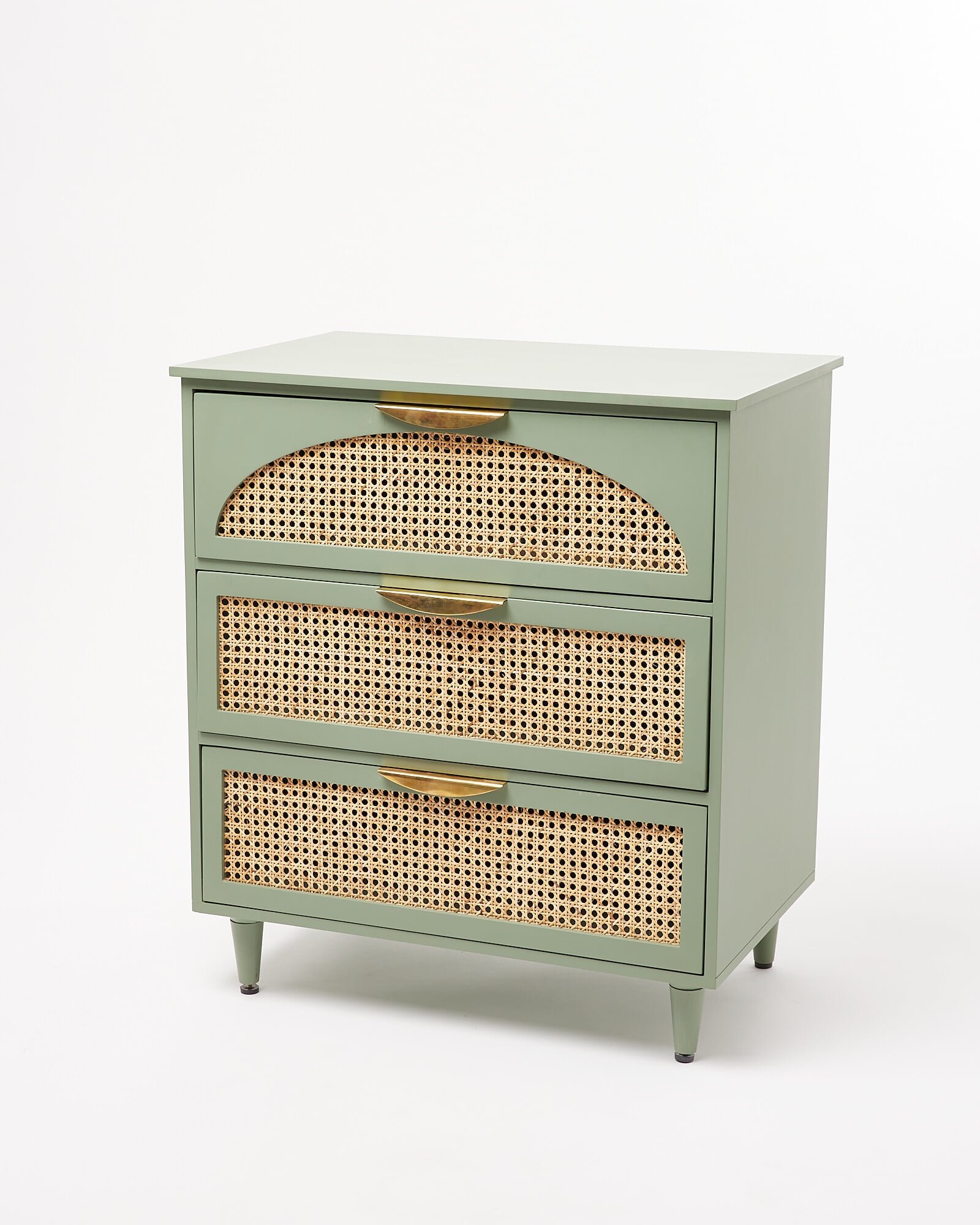 green rattan dresser Frances Woven Rattan 6 Drawer Dresser, Mint - daals main image 0
