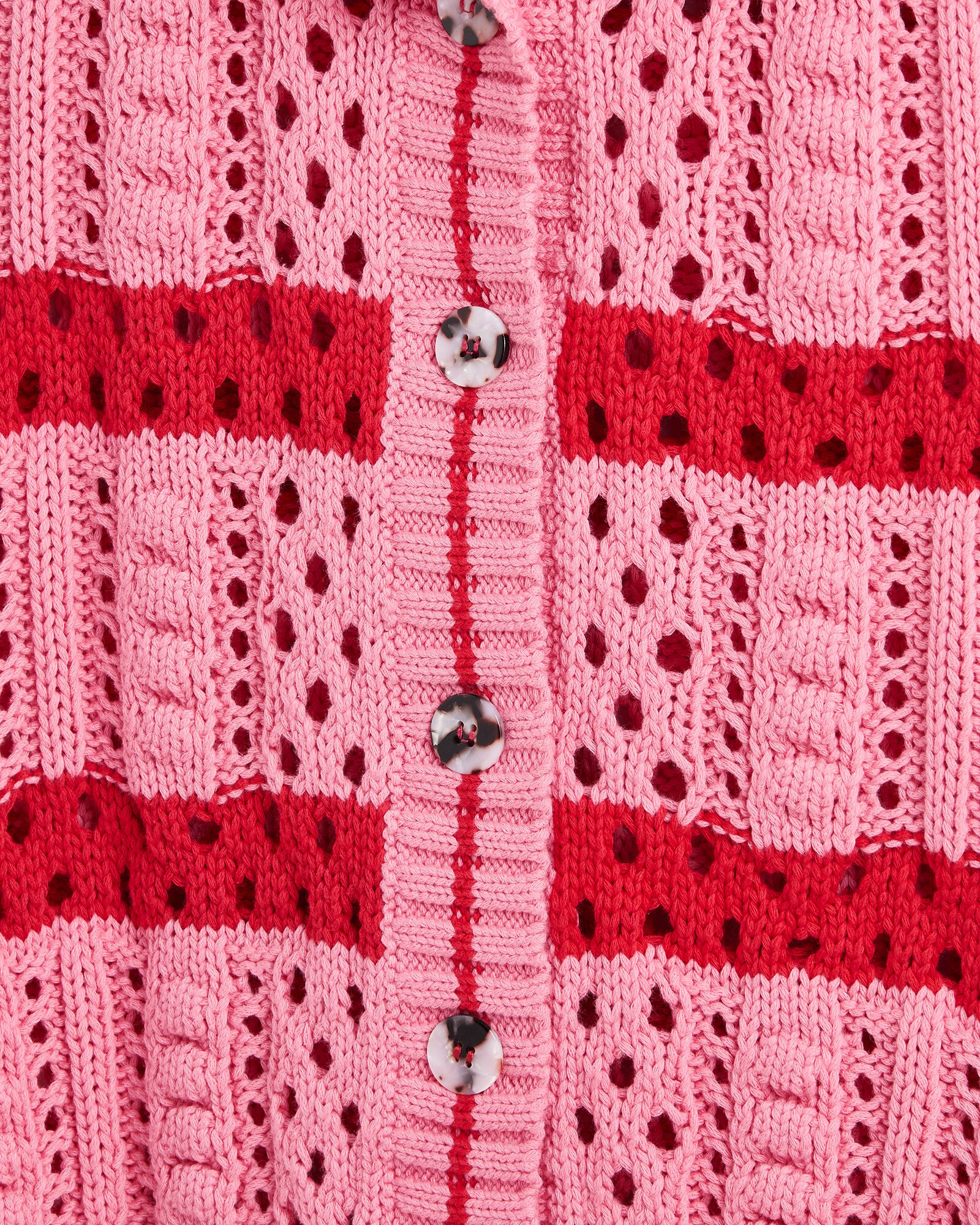 Stitchy Collar Pink Knitted Vest | Oliver Bonas