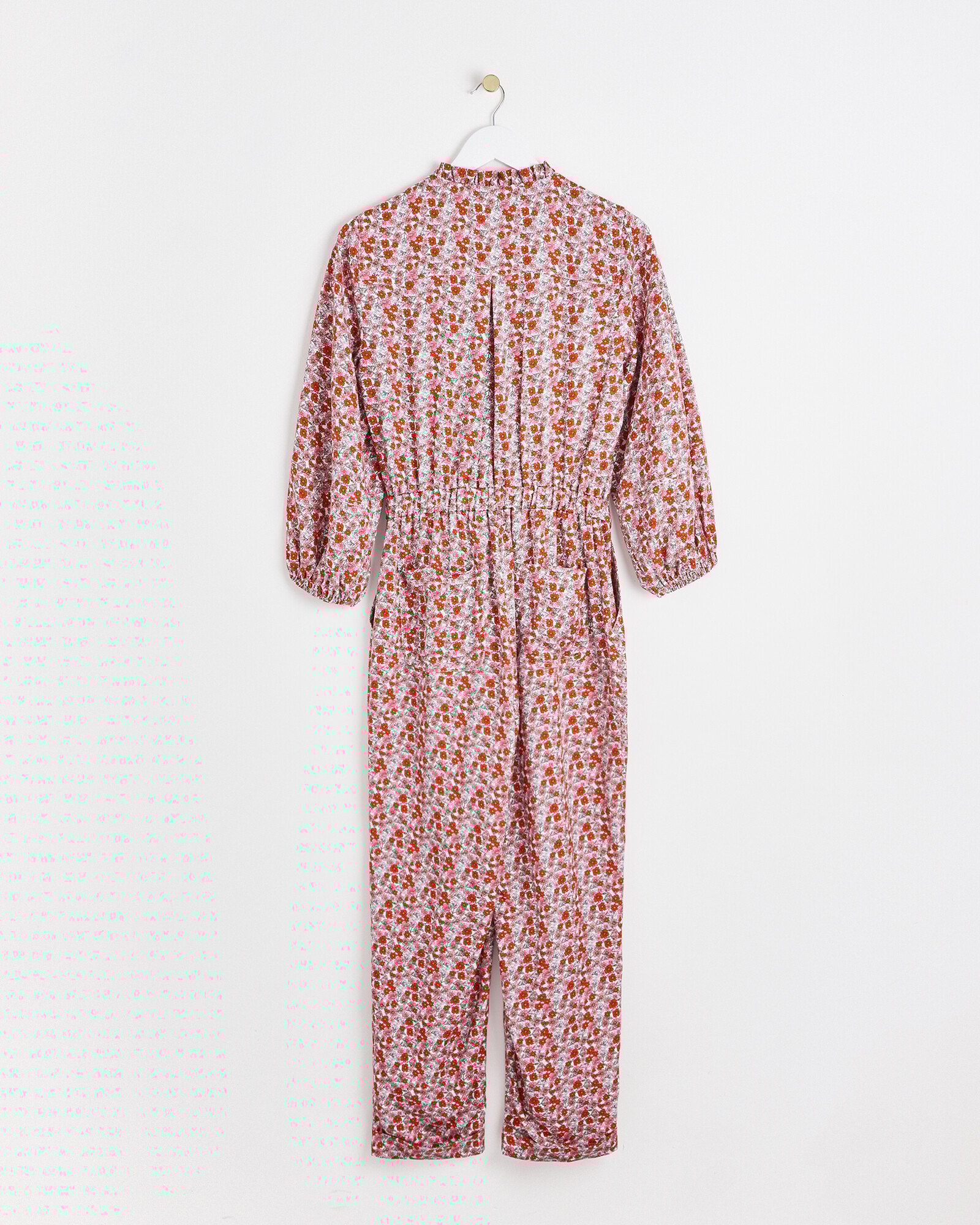 Ditsy Floral Print Red Jumpsuit Oliver Bonas