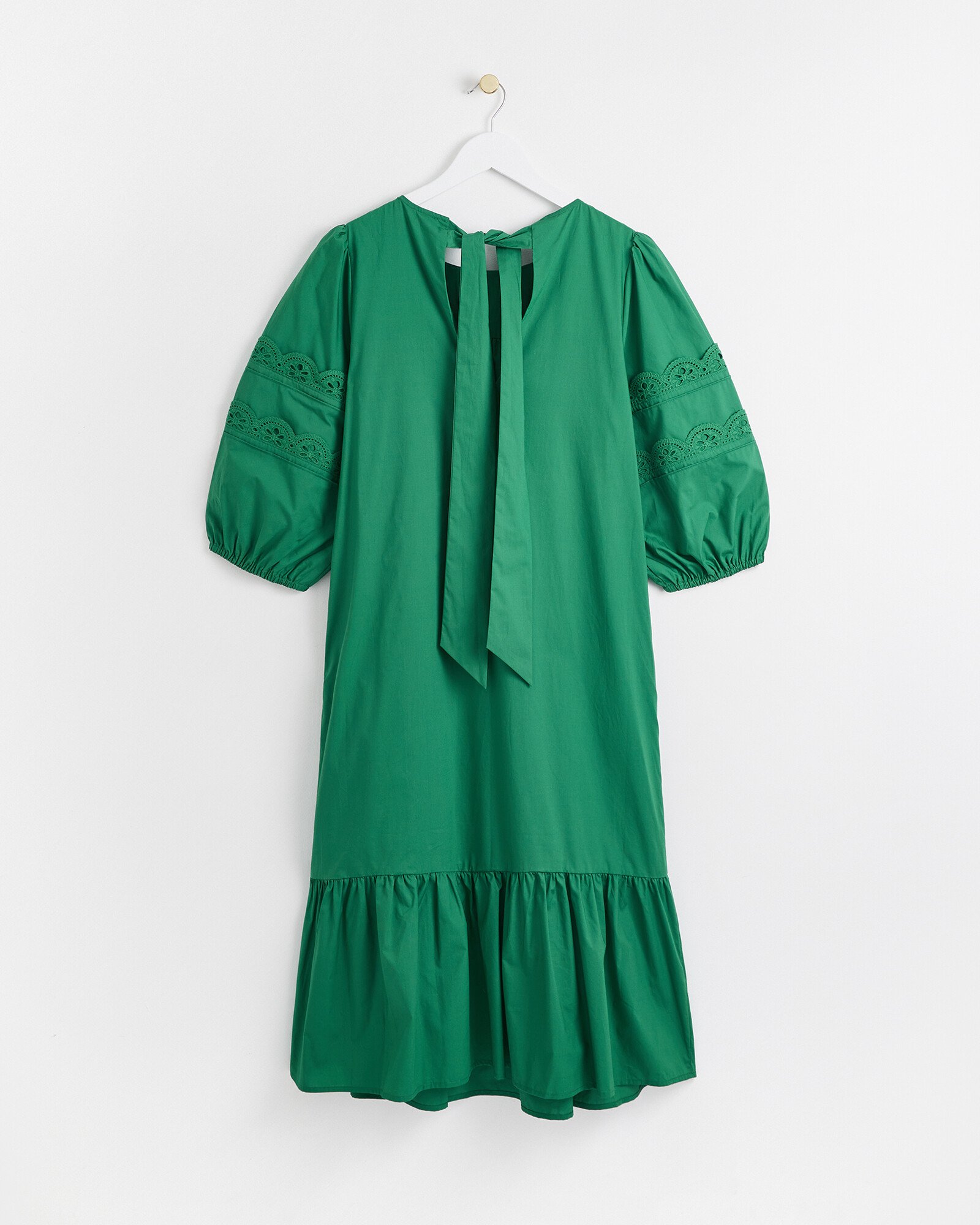 green silk dress midi Womens Padma Tie Back Dress Green main image 0
