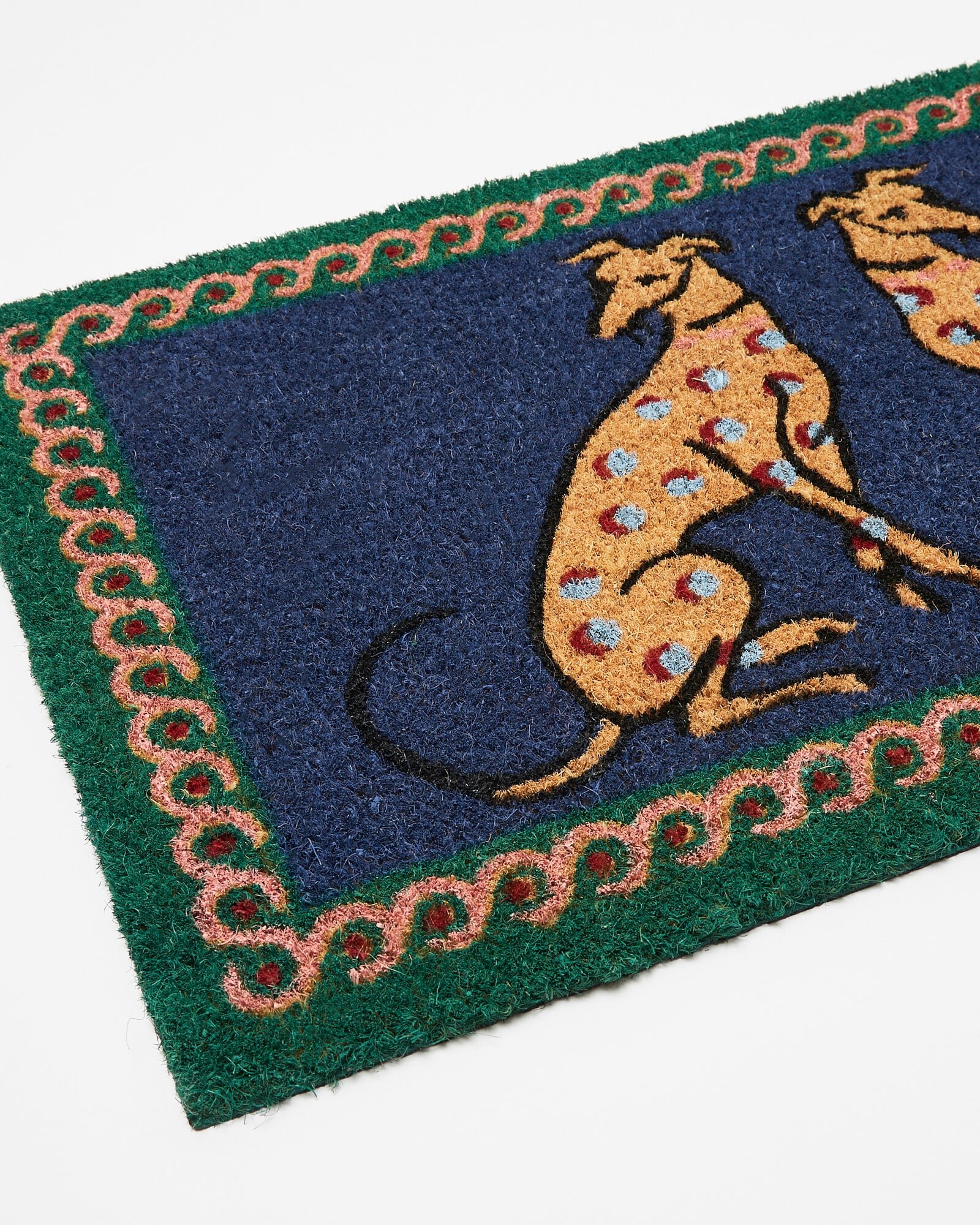 Double Dog Blue Doormat Medium | Oliver Bonas