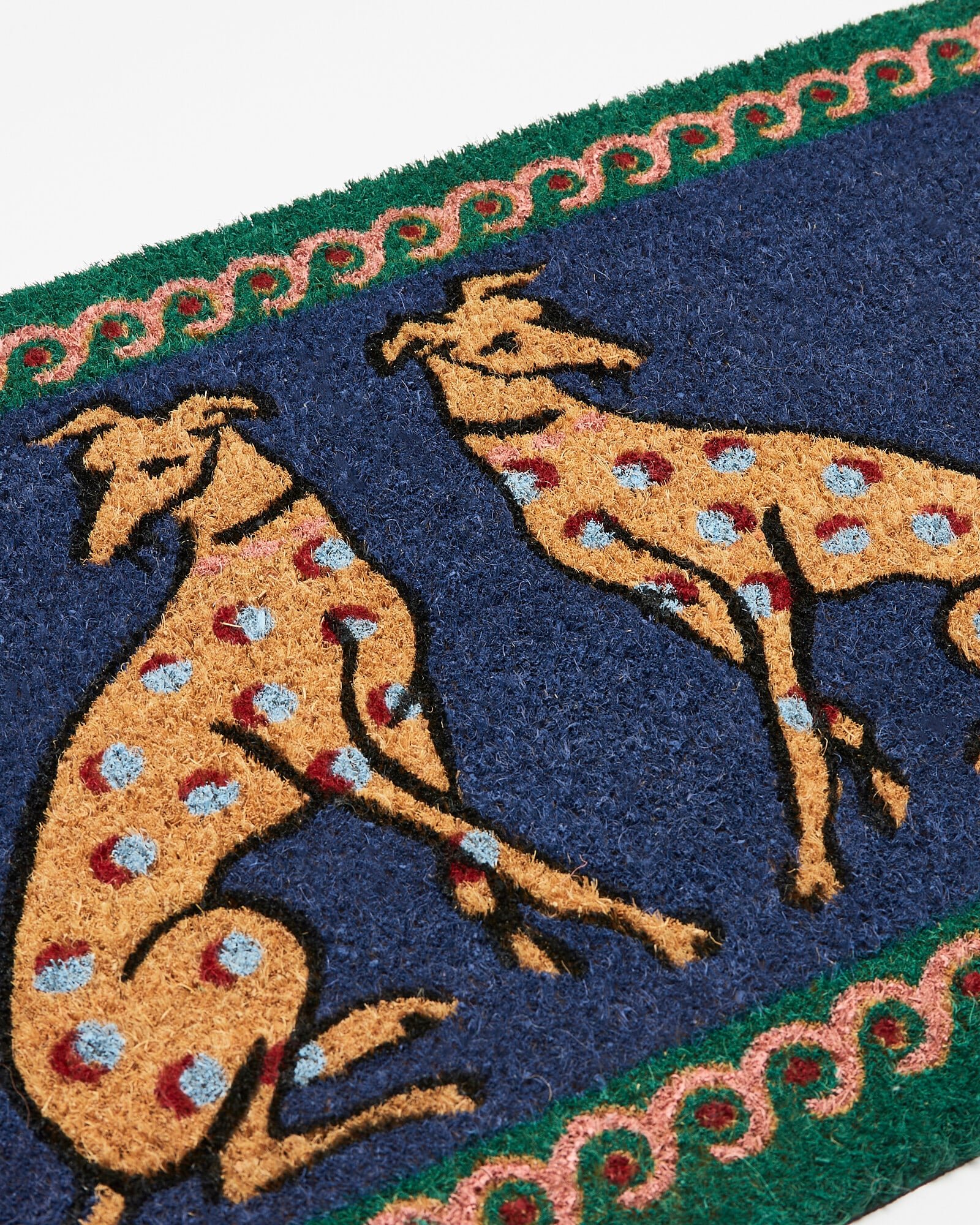 Double Dog Blue Doormat Medium | Oliver Bonas