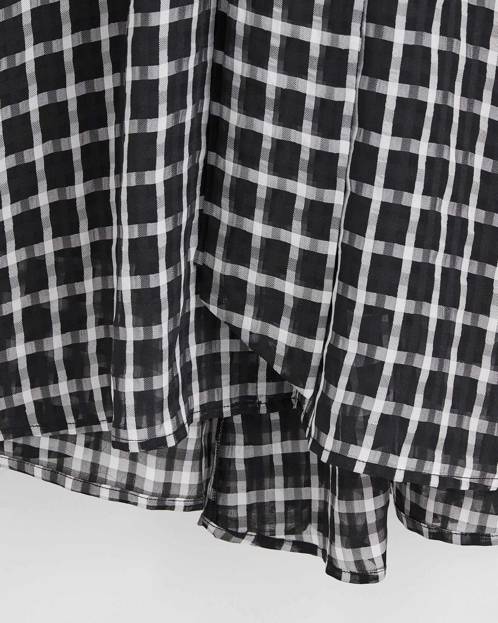Mono Gingham Black & White Midi Shirt Dress | Oliver Bonas