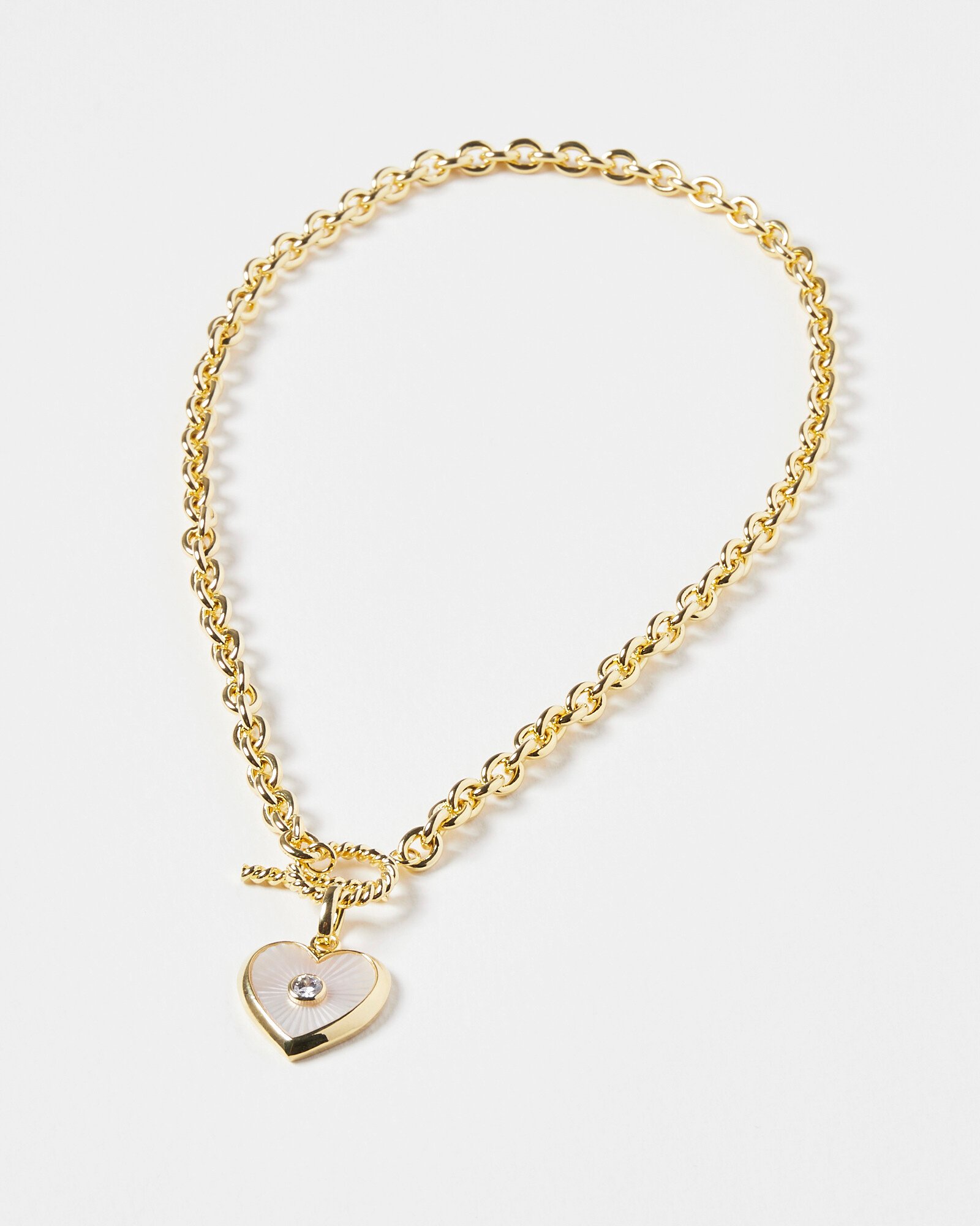 Collier Fantaisie Doré Avec Pendentif à Perle Centrale - élégant Et Rétro