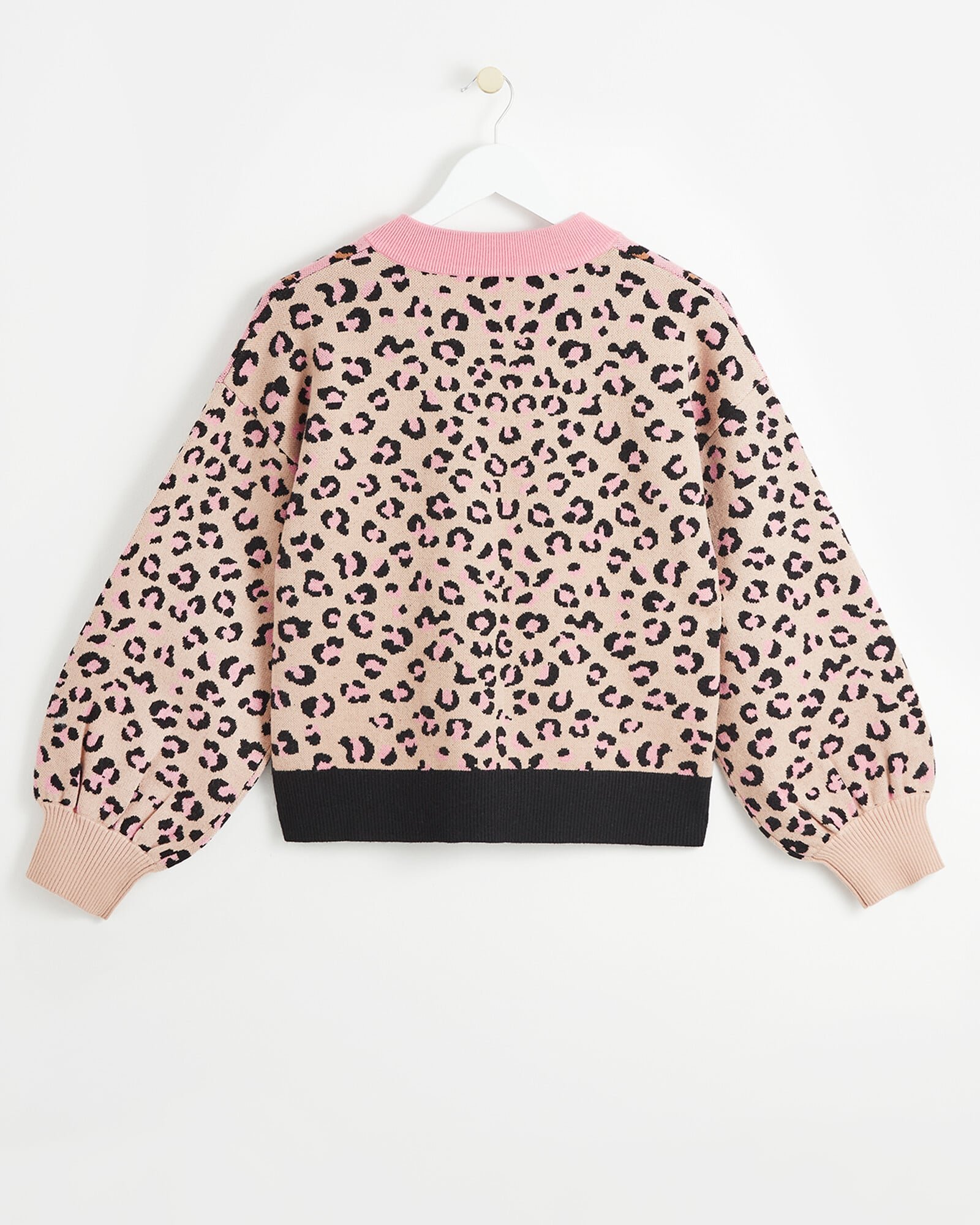 Leopard Neutral Brown Bomber Jacket | Oliver Bonas