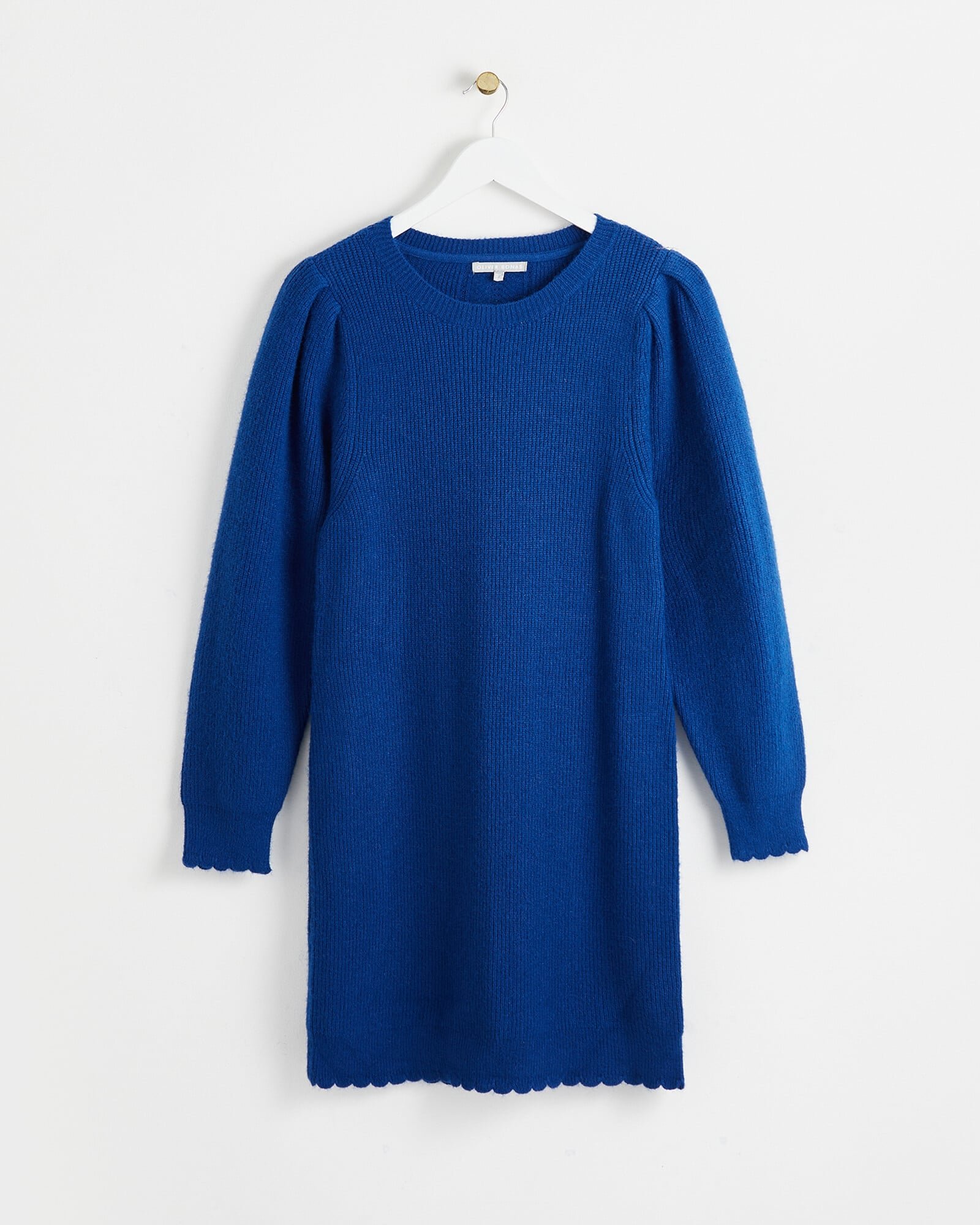 cobalt blue sweater dress 80s Royal Blue Knit Mini Sweater Dress