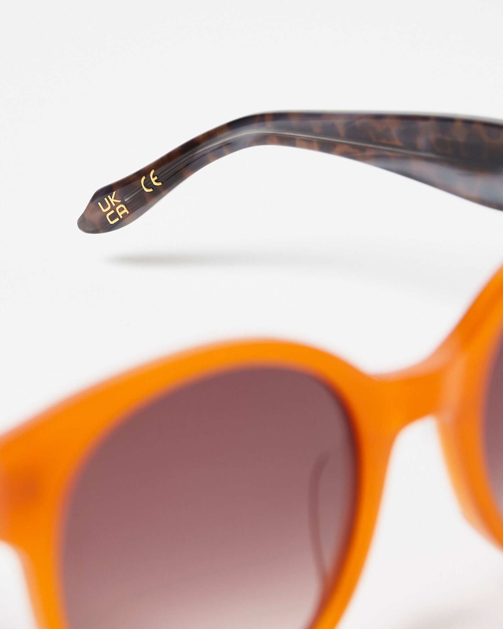 Orange Round Acetate Sunglasses Oliver Bonas