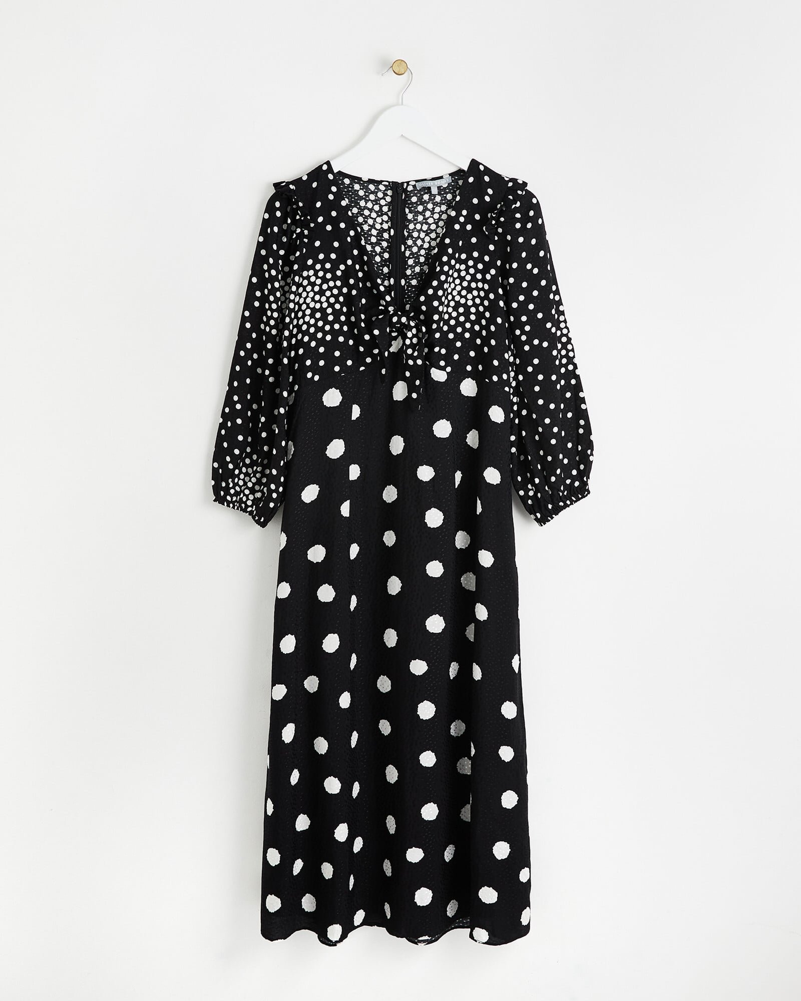 Spot Mix & Match Monochrome Midi Dress | Oliver Bonas