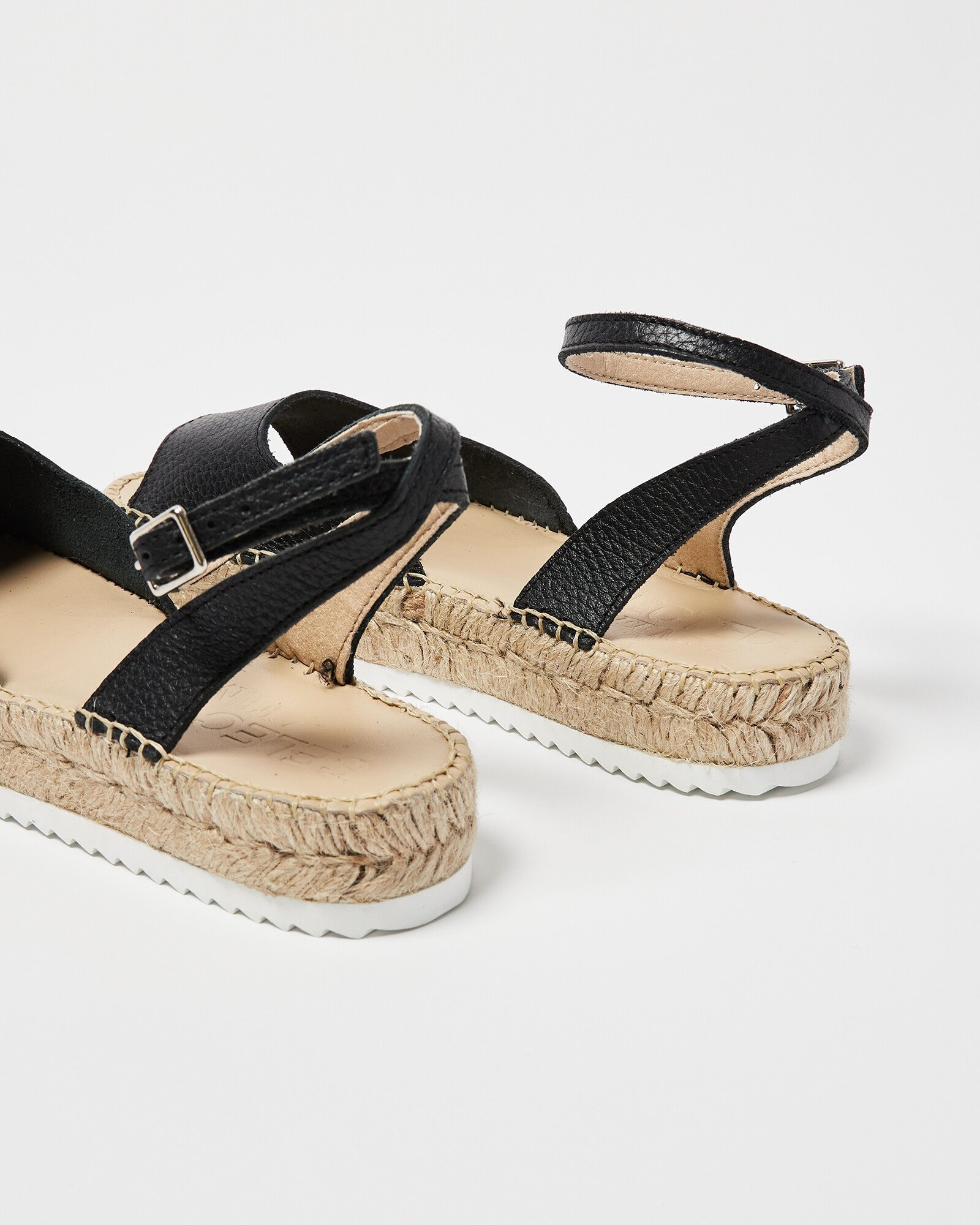 The Drop Women's Matilda Braided Strap Espadrille Sandals | Faux Leather Flat Sandals