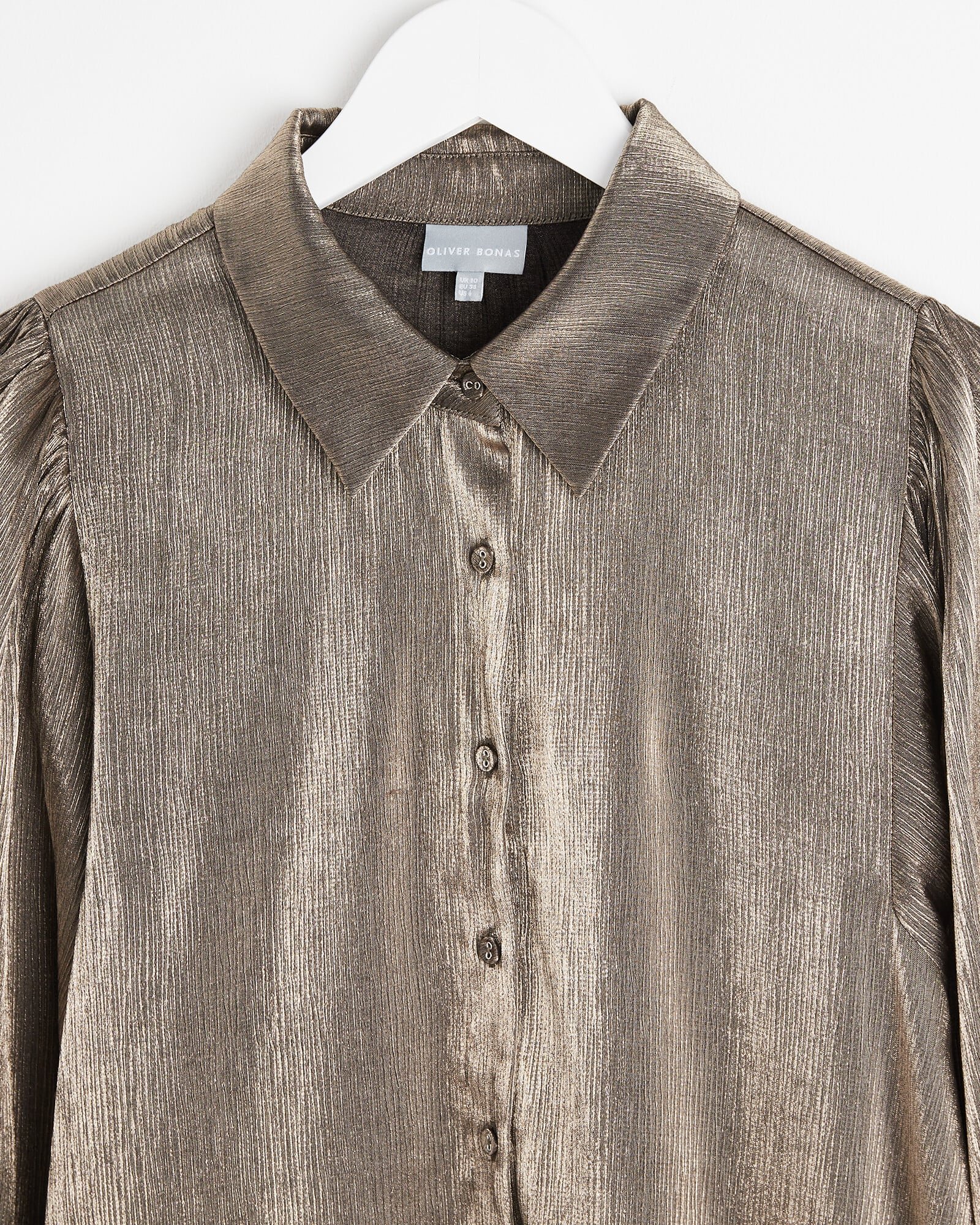 Metallic Gold Shirt | Oliver Bonas IE