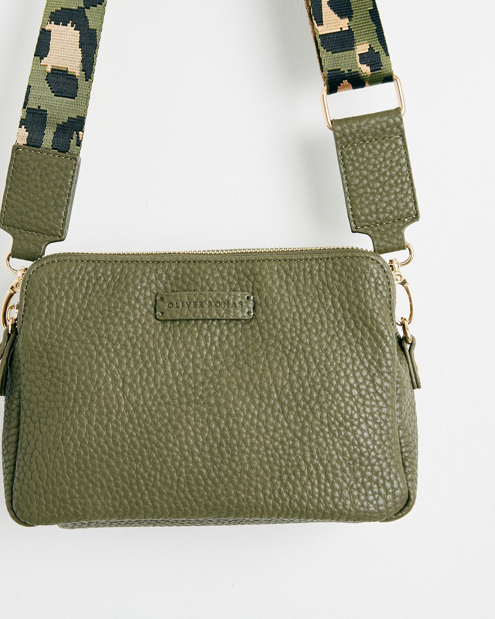 Isla Khaki Green Crossbody Bag Oliver Bonas