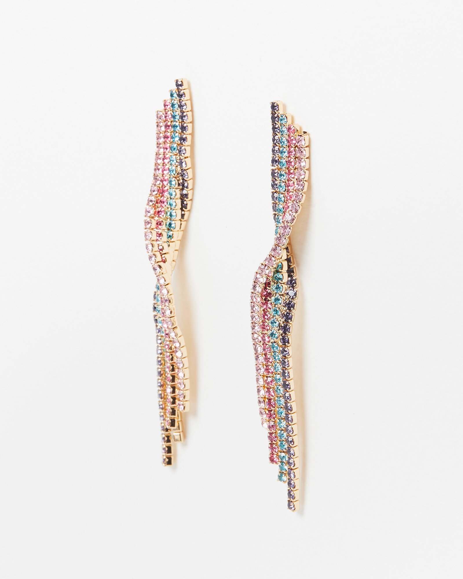 Serafina Multi Twisted Tassel Earrings Oliver Bonas