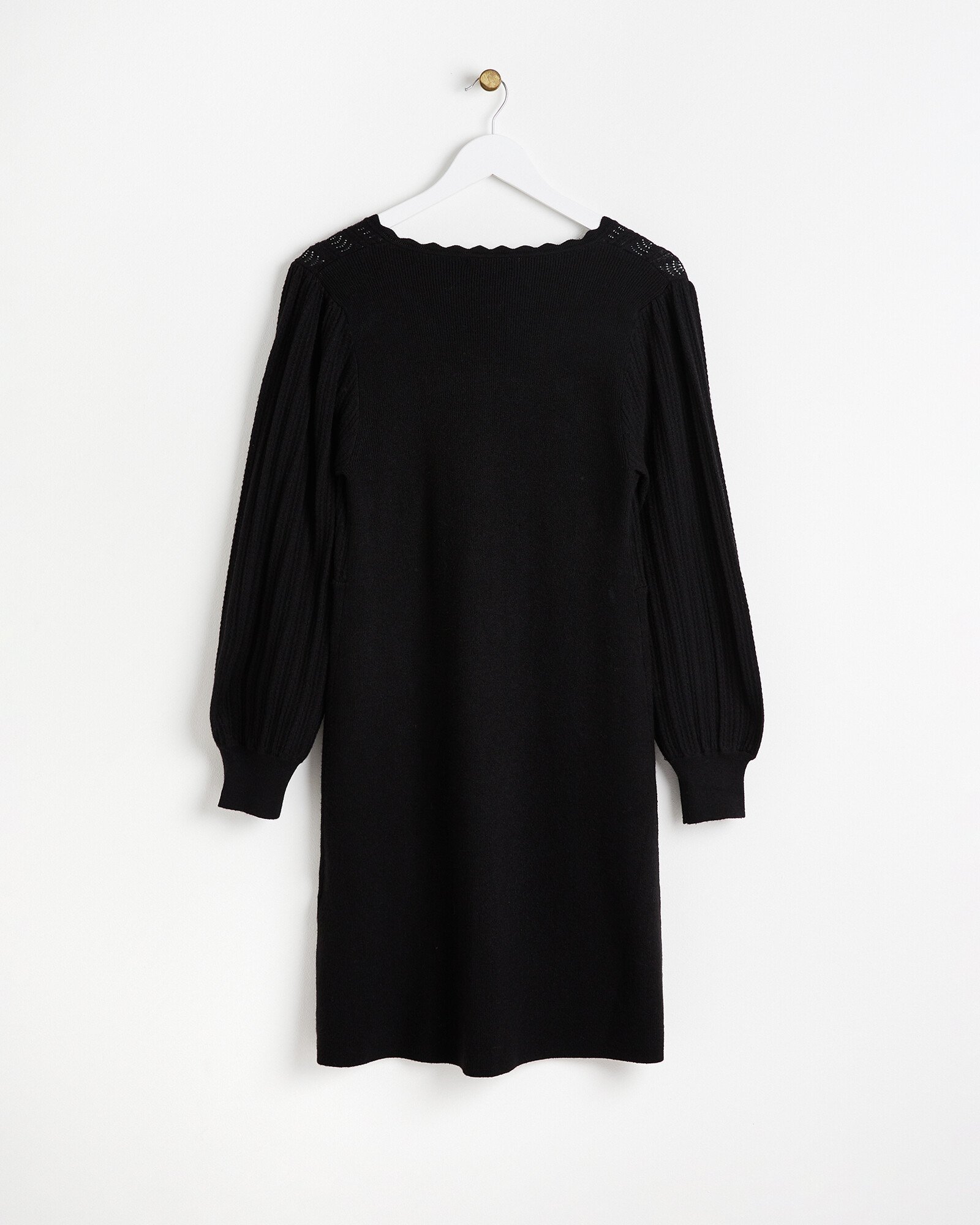 Black Stitch Knitted Mini Dress | Oliver Bonas Black Stitch Knitted Mini Dress | Oliver Bonas