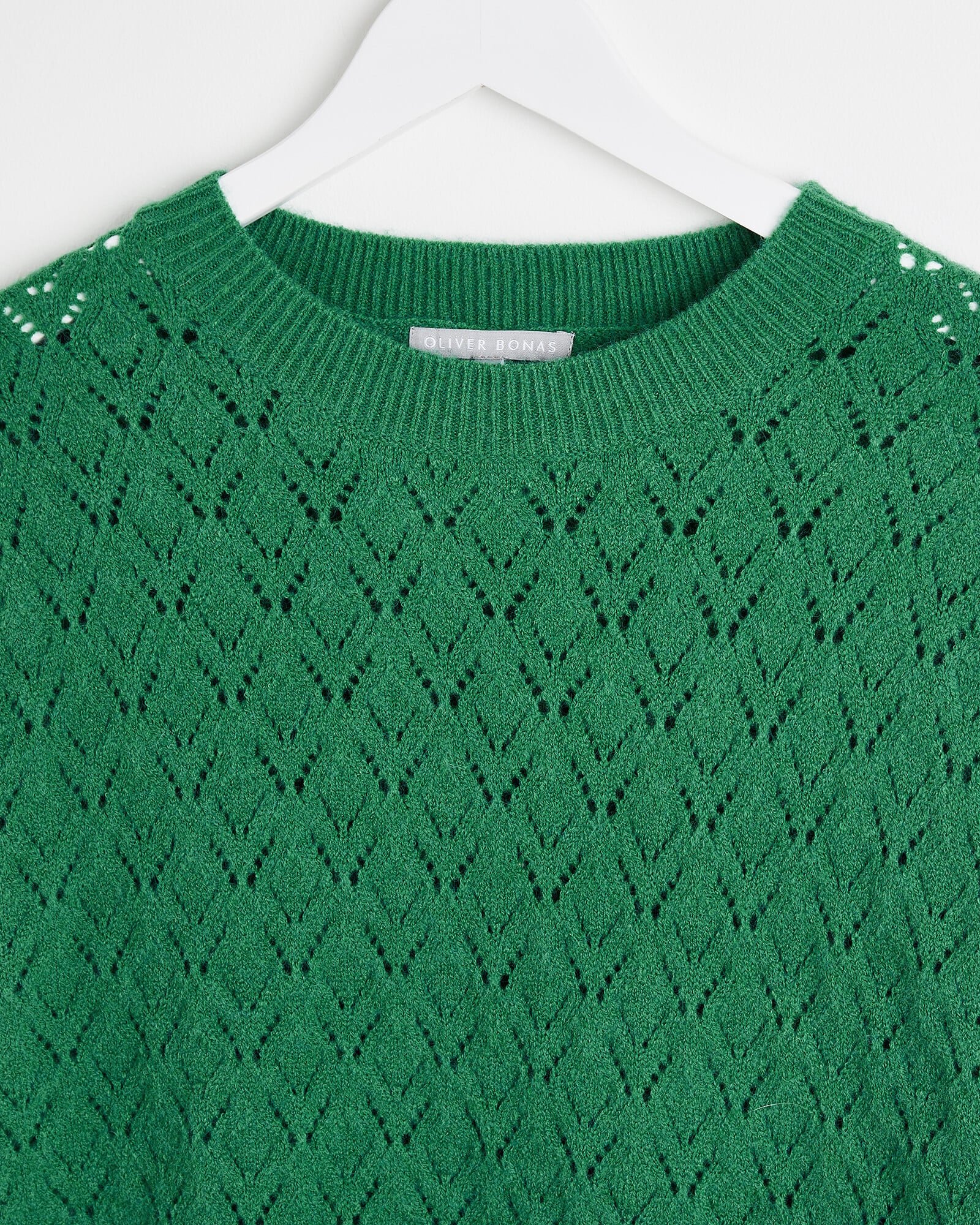 Green Stitch Knitted Mini Jumper Dress | Oliver Bonas Green Stitch Knitted Mini Jumper Dress | Oliver Bonas