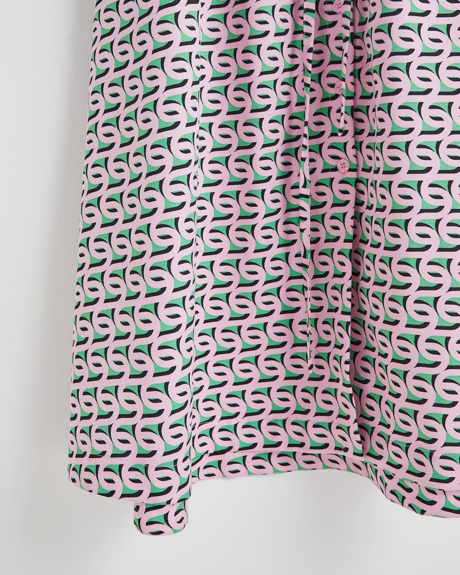 olive green and pink combination dress Green And Pink Keeper Dress main image 1