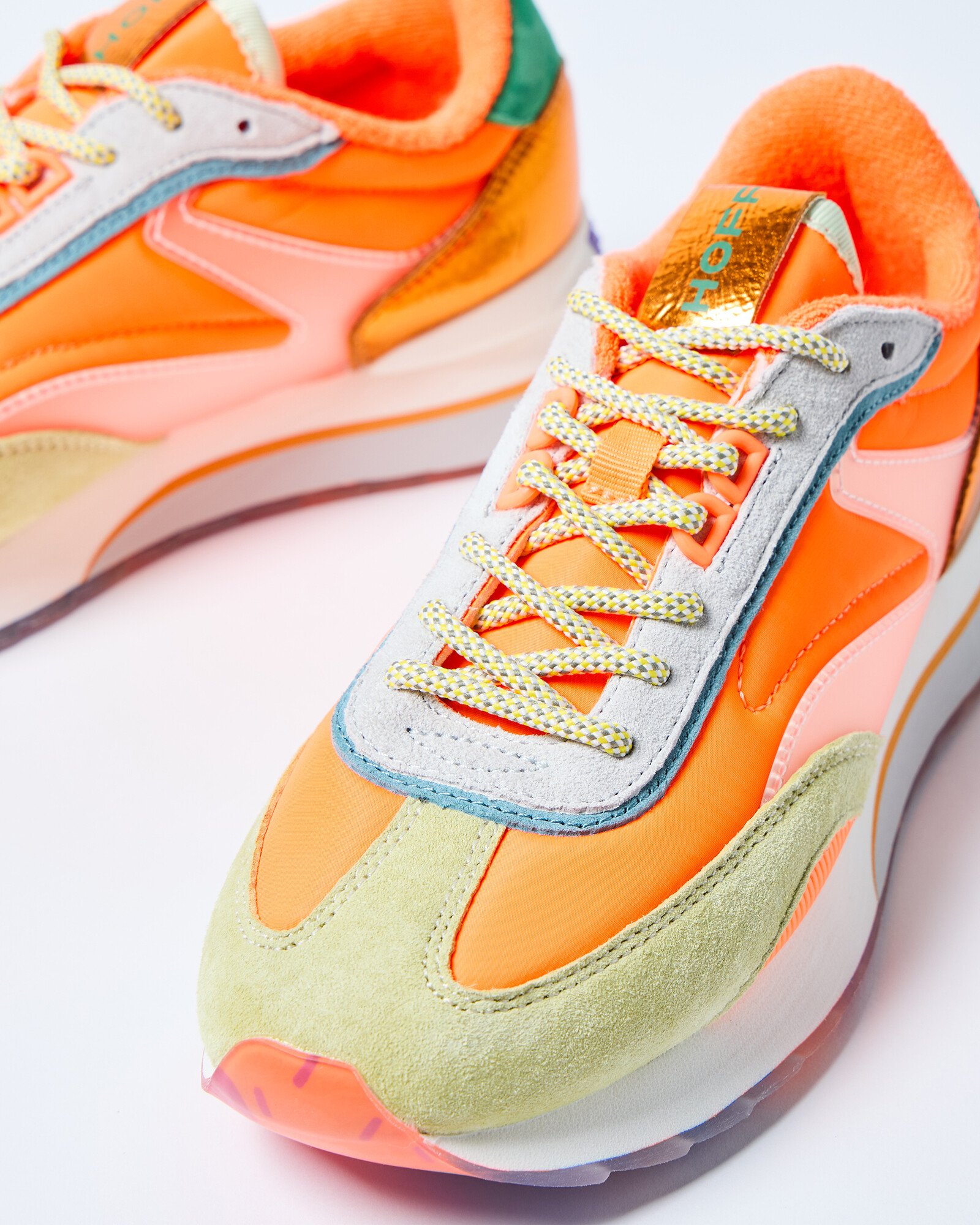 HOFF Passion Fruit Orange Leather Trainers Oliver Bonas IE