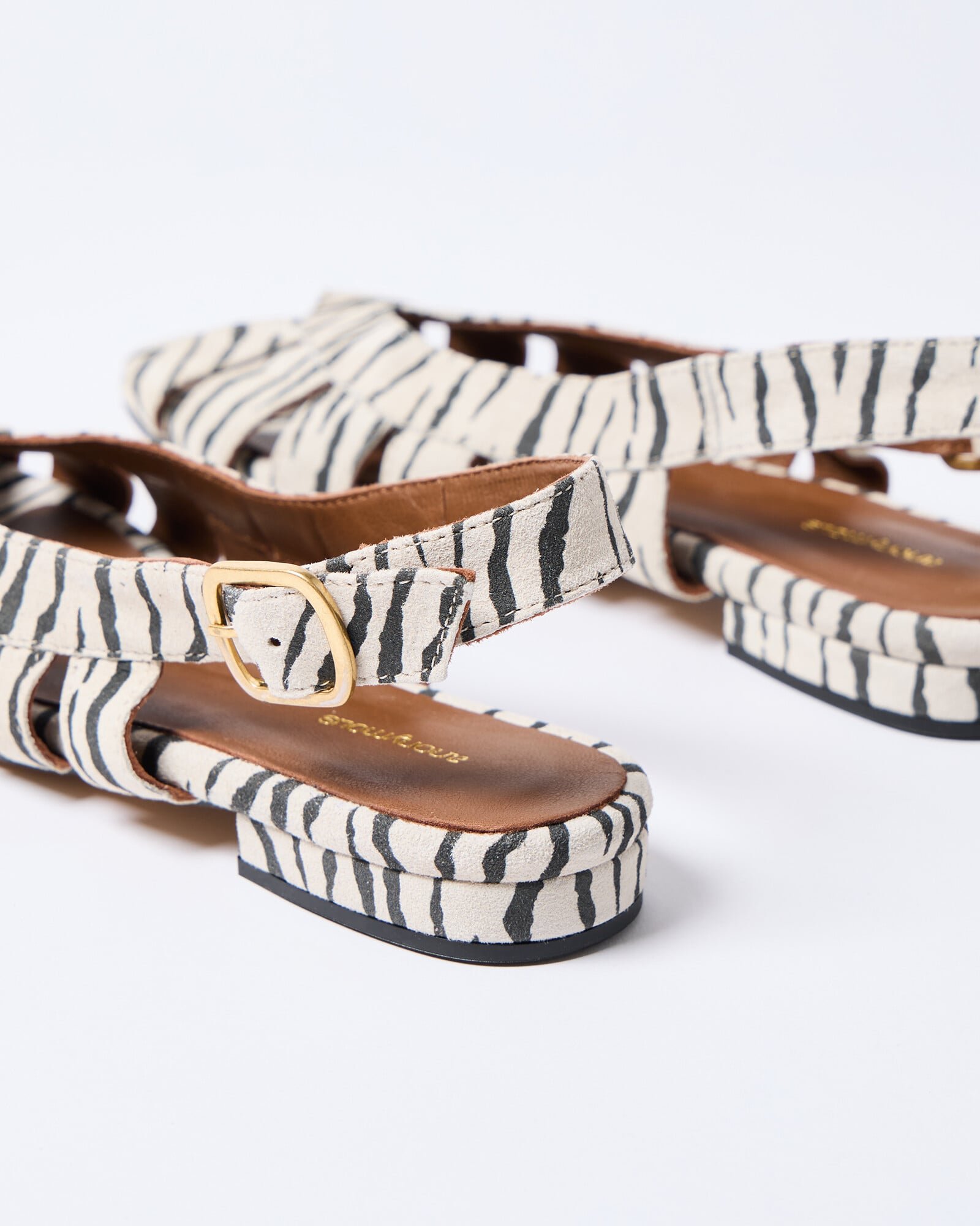 Anonymous Copenhagen Sophie 20 Zebra Leather Sandals | Oliver Bonas