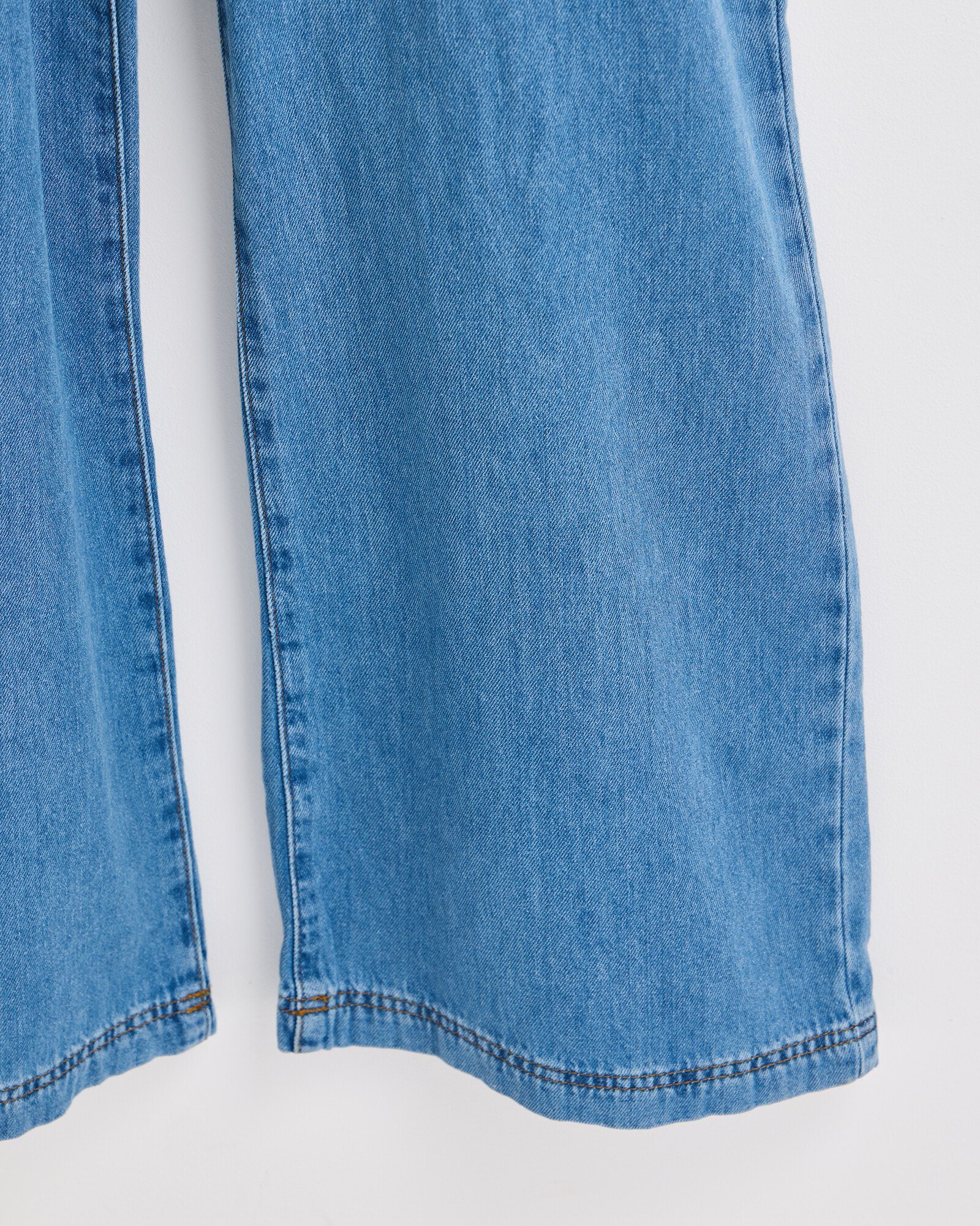 Puff Sleeve Blue Denim Jumpsuit Oliver Bonas