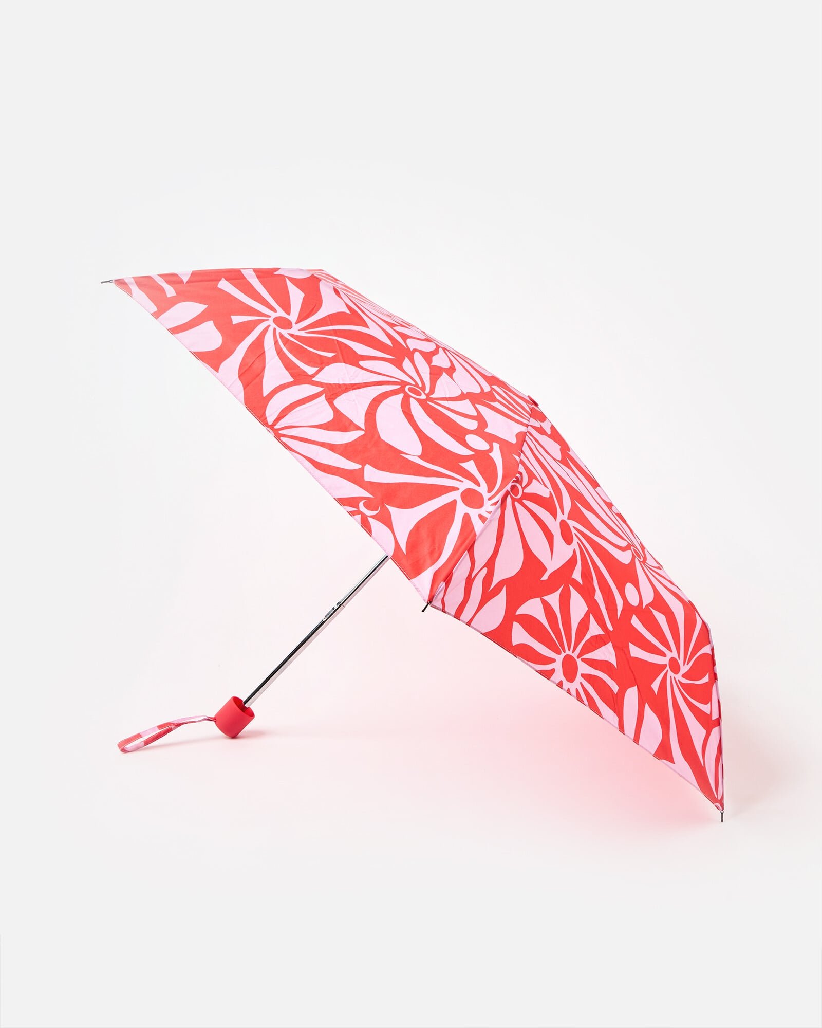 Red & Pink Abstract Flower Umbrella | Oliver Bonas