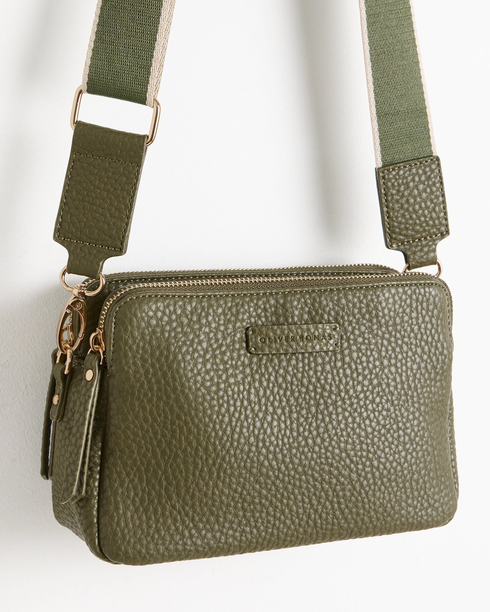 Isla Khaki Green Crossbody Bag Oliver Bonas