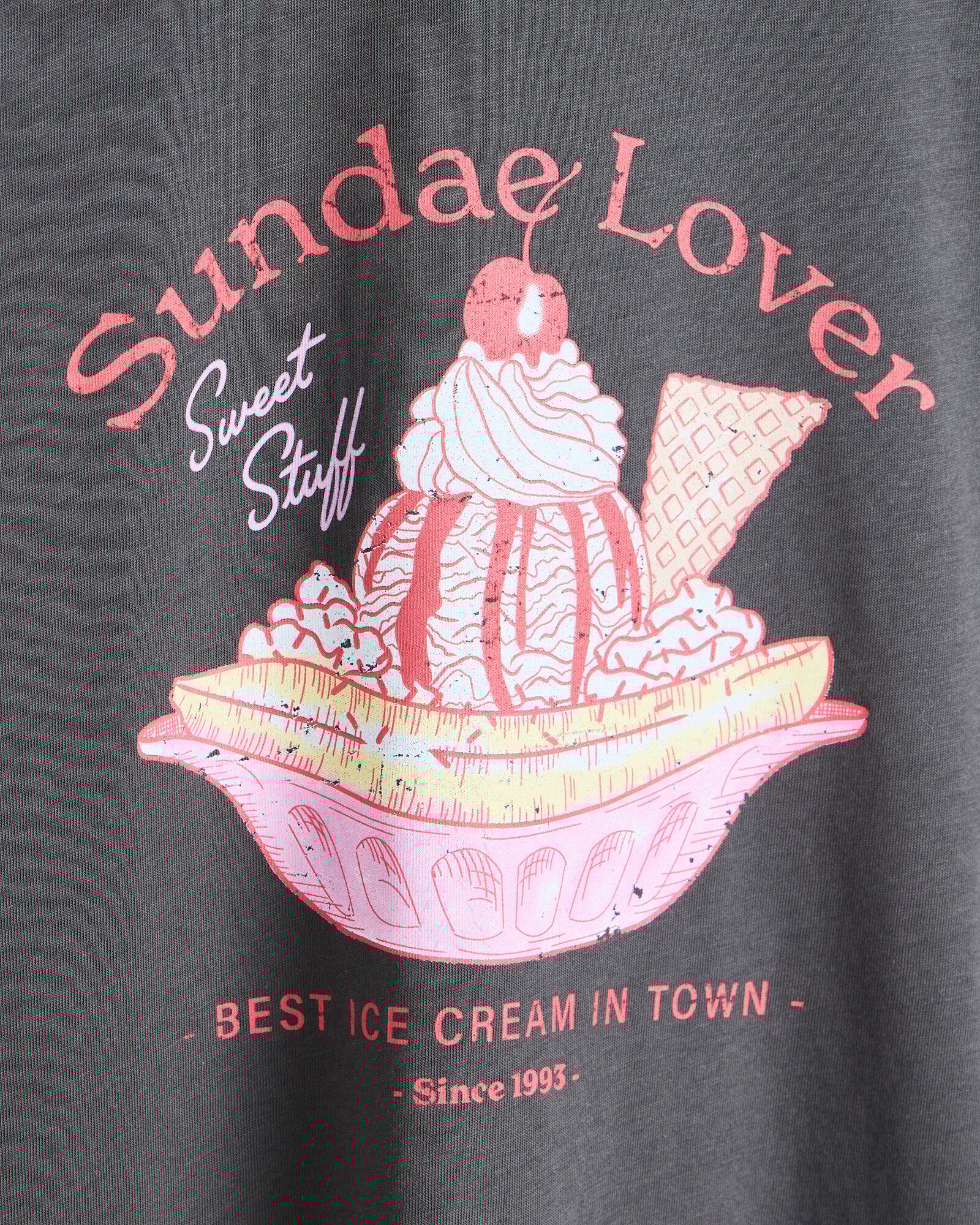 Sundae Lover Grey T-Shirt | Oliver Bonas