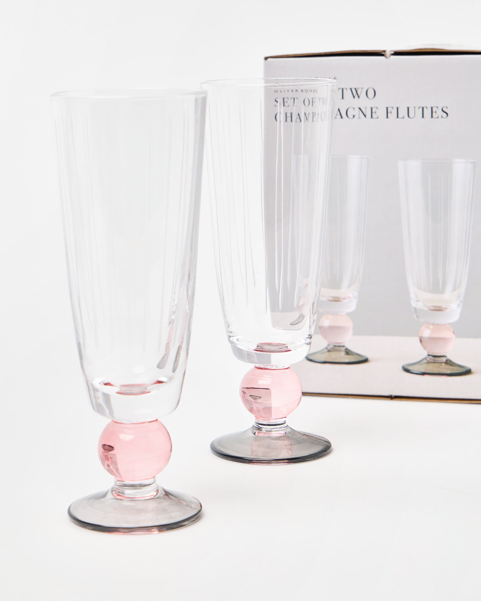 Rona Premium Two Champagne Wine Glasses (300 ml) | Maitre de Vin