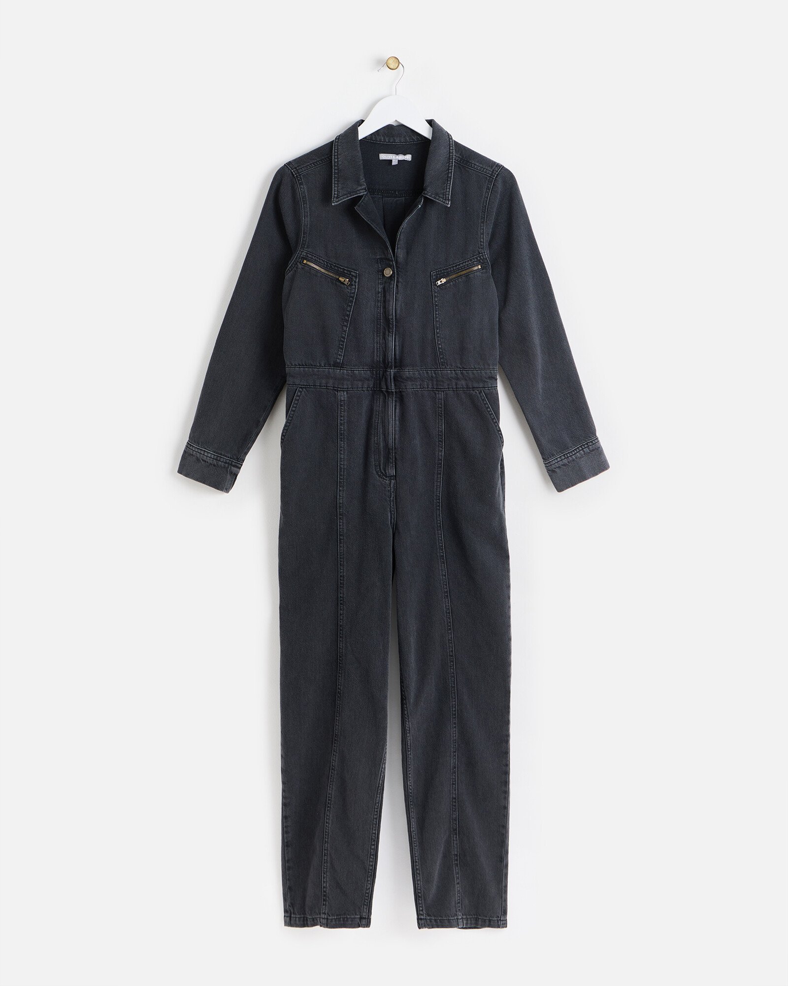 Dark Grey Denim Boilersuit