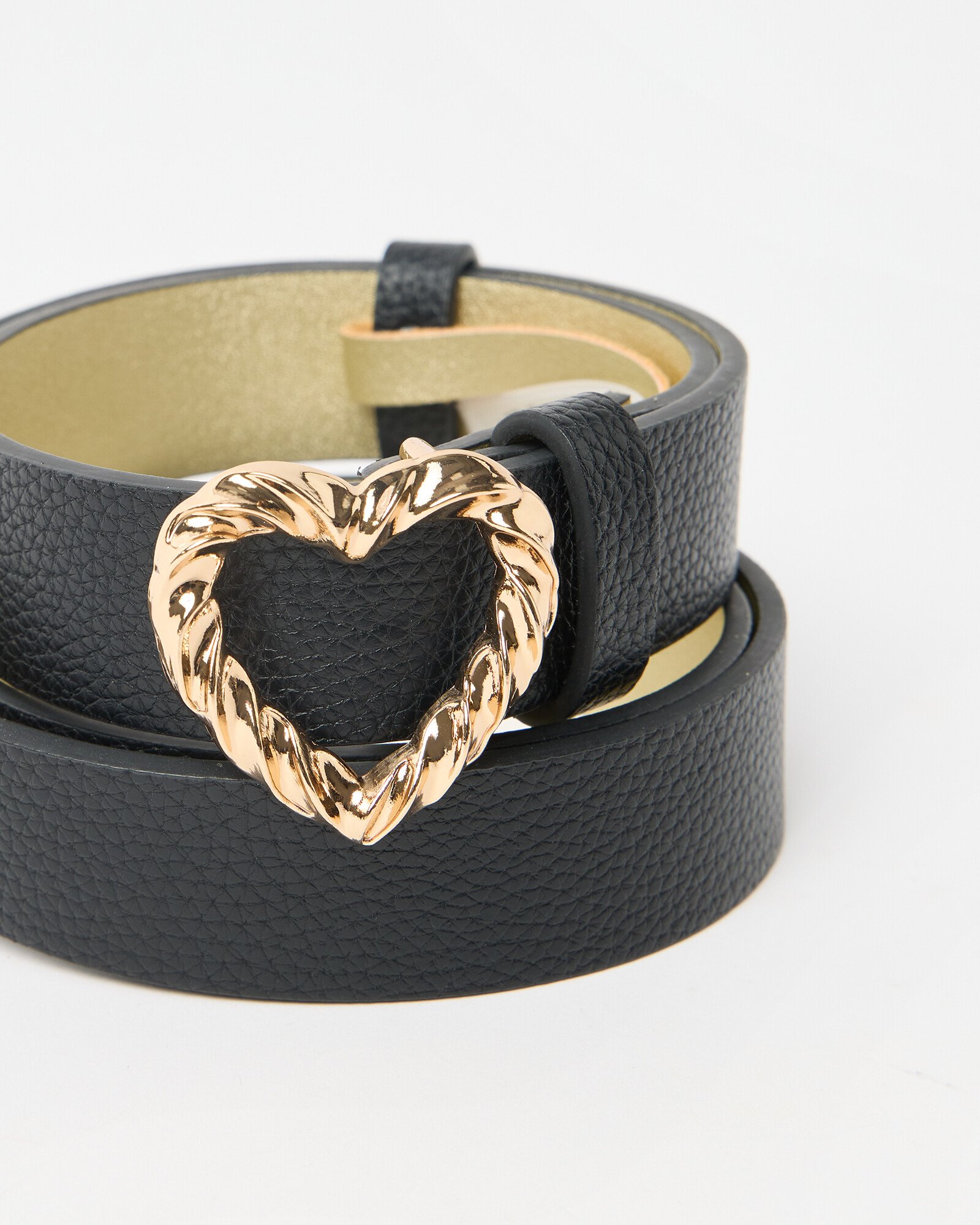 Black Heart Buckle Jeans Belt | Oliver Bonas
