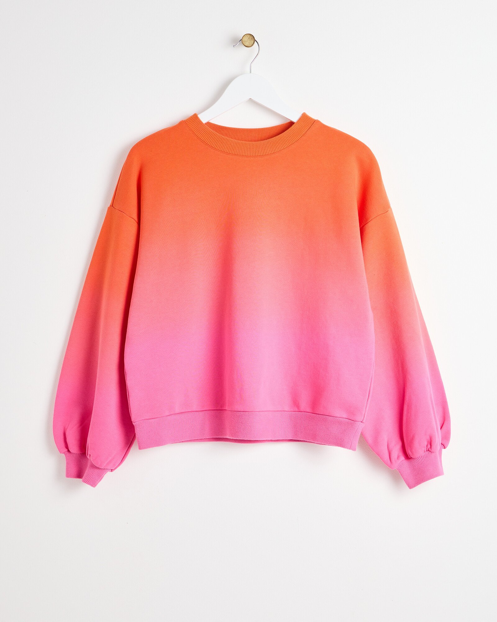 Pink Orange Ombre Sweatshirt Oliver Bonas