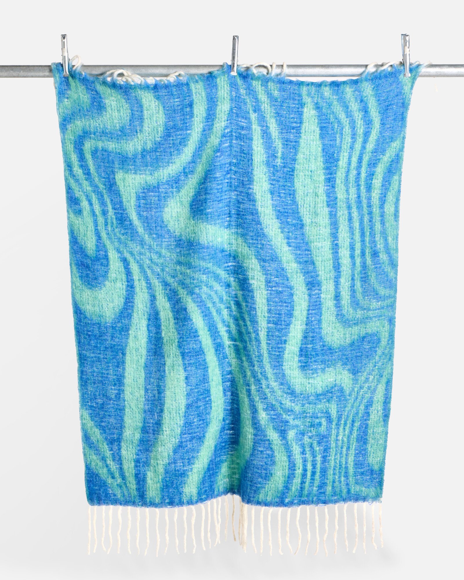 Solana Blue Swirl Fluffy Throw | Oliver Bonas Solana Blue Swirl Fluffy Throw | Oliver Bonas