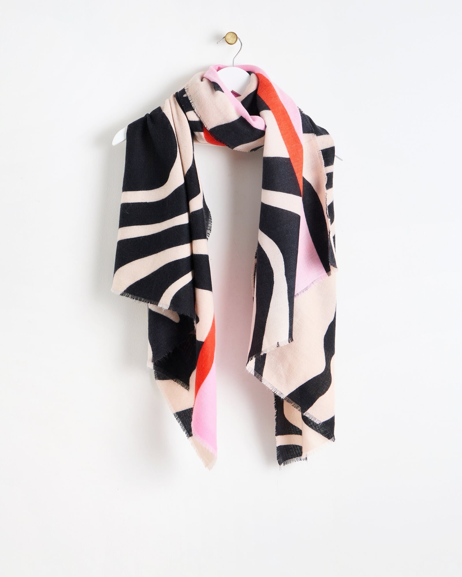 S.Oliver Écharpe blanc multicolore pour femme - Scarf Cream-White