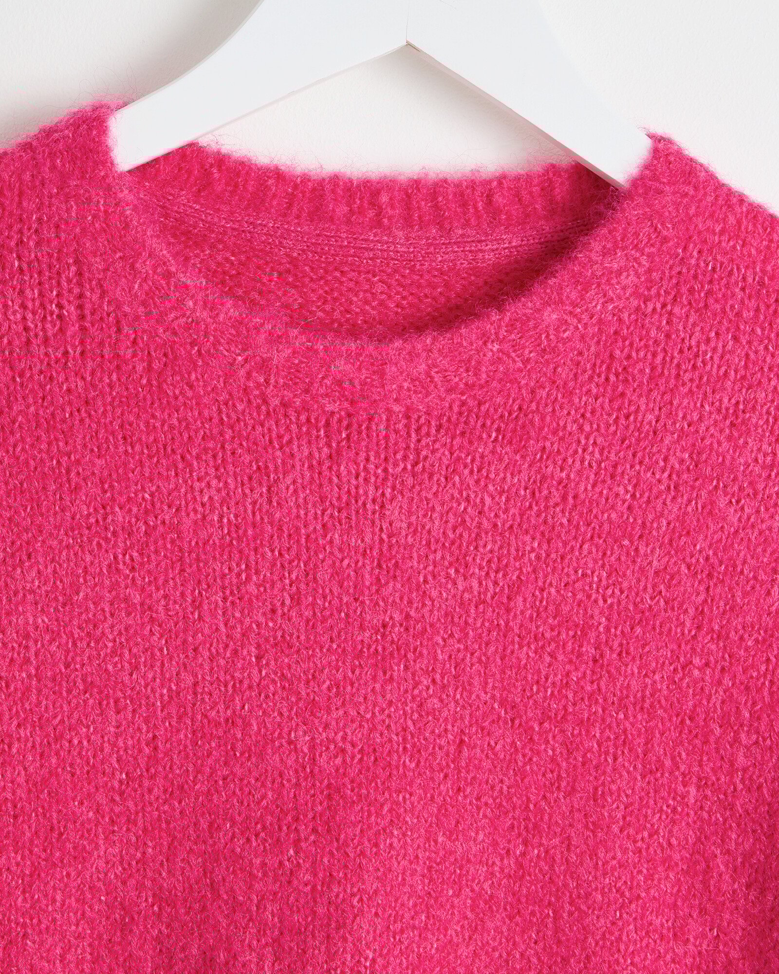 Pink Fluffy Short Sleeve Knit Shell Top Oliver Bonas