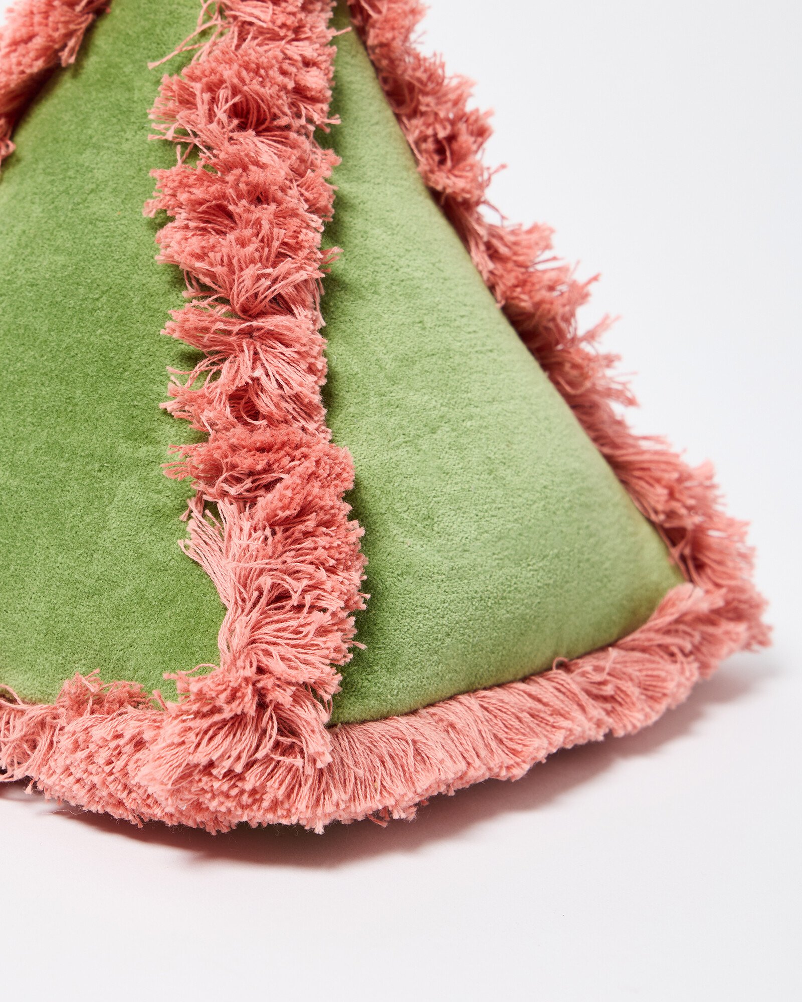 Issey Green Velvet Fringed Door Stop Oliver Bonas