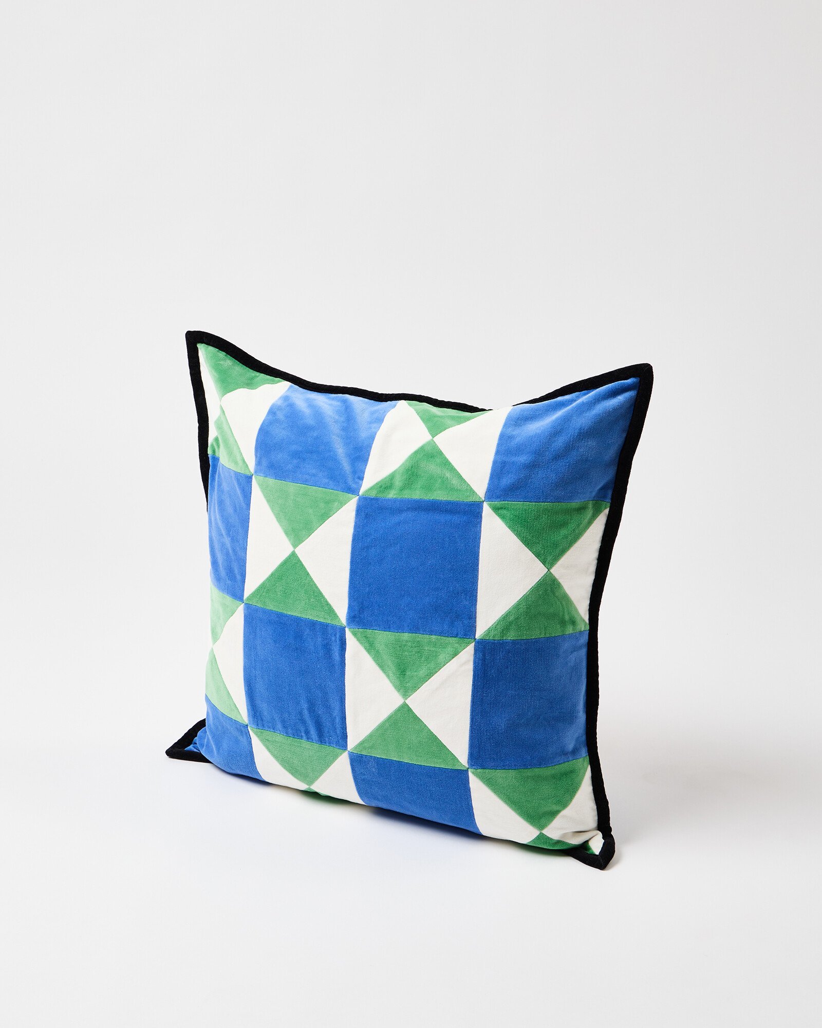 hobo / ARMY CLOTH PATCHWORK CUSHION /OV CUSHION S UPCYCLED US ARMY