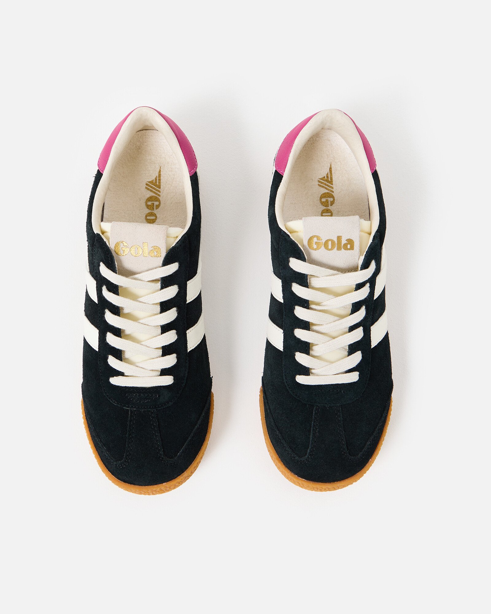 Gola Elan Black & Fuchsia Trainers | Oliver Bonas