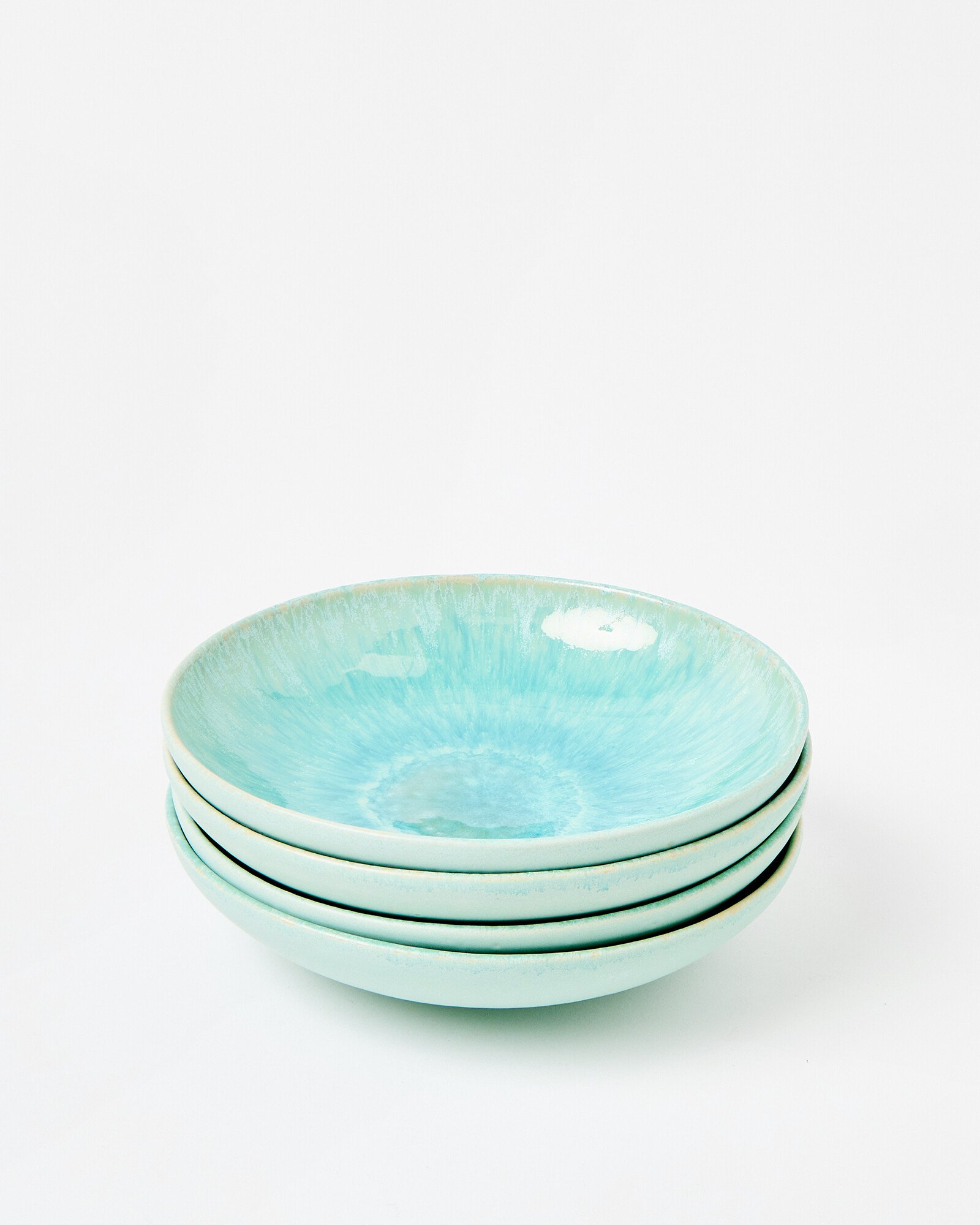 Kela Blue Ceramic Pasta Bowls Set of Four Oliver Bonas