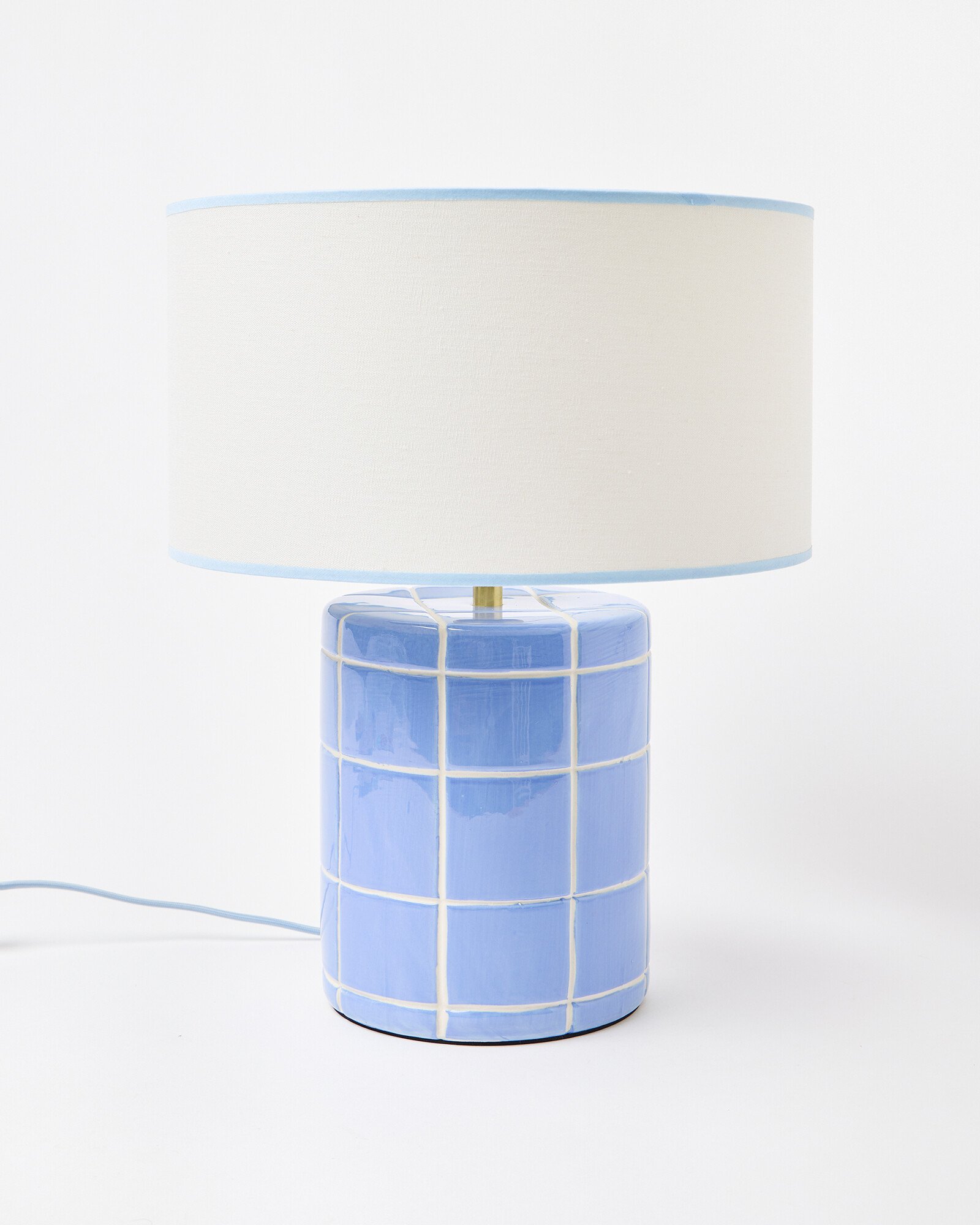 Tuile Blue Ceramic Desk Table Lamp Oliver Bonas