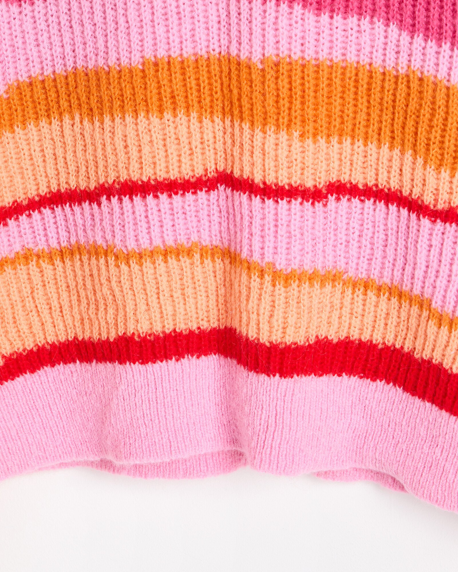 Scenic Pink Striped Colourblock Knitted Jumper Oliver Bonas