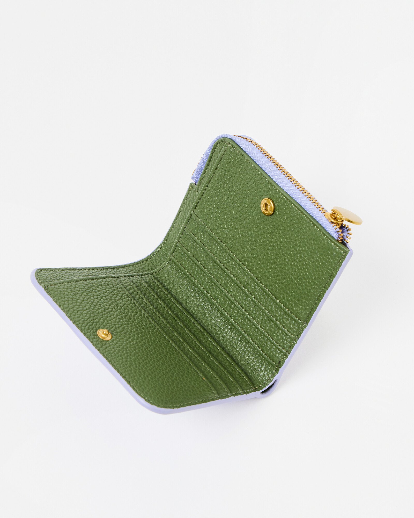 Diza Purple Green Zip Around Purse Oliver Bonas