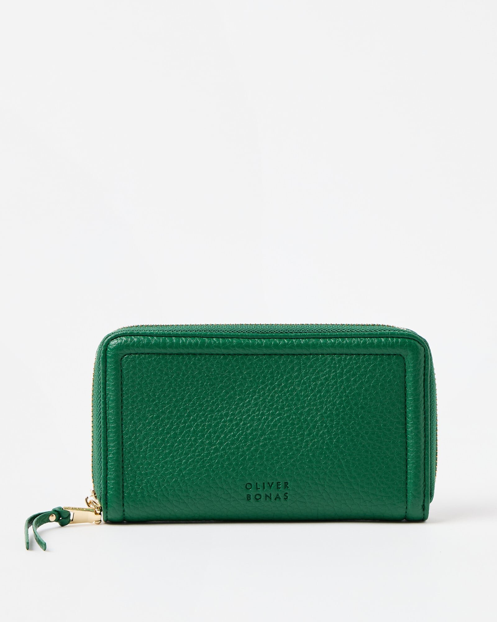 Maddie Green Zip Around Purse | Oliver Bonas