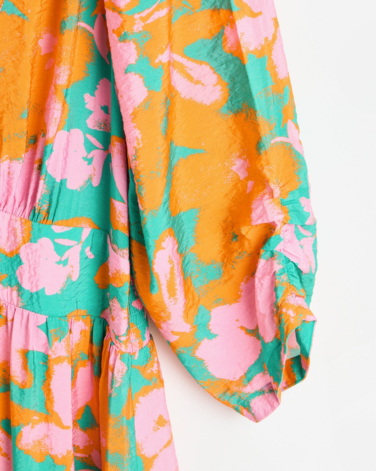 slim fit dress slacks Green, Orange & White Tropical Floral Print Off Shoulder Dress – Pretty  Kitty Fashion