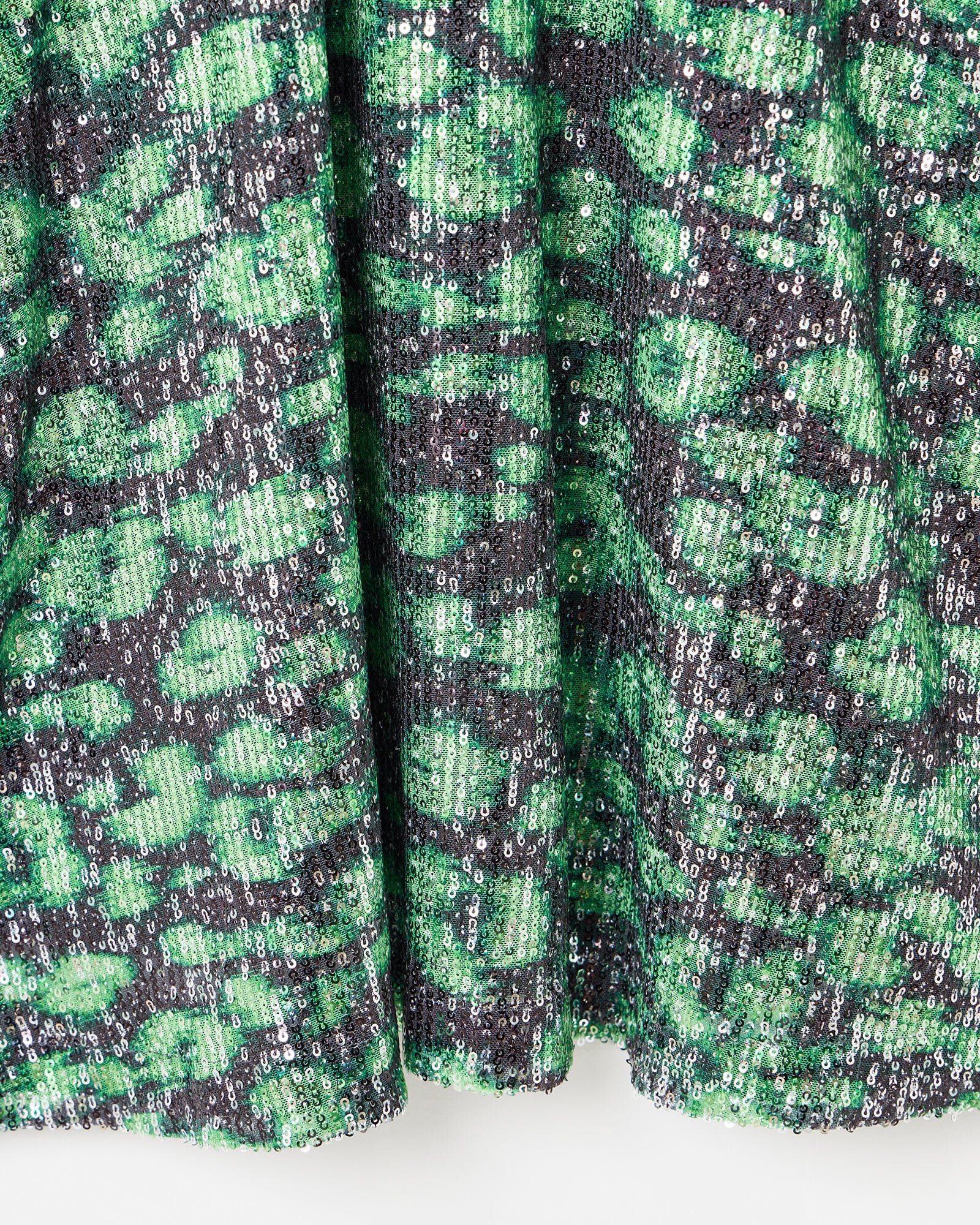 Green Leopard Print Sequin Mini Dress | Oliver Bonas Green Leopard Print Sequin Mini Dress | Oliver Bonas