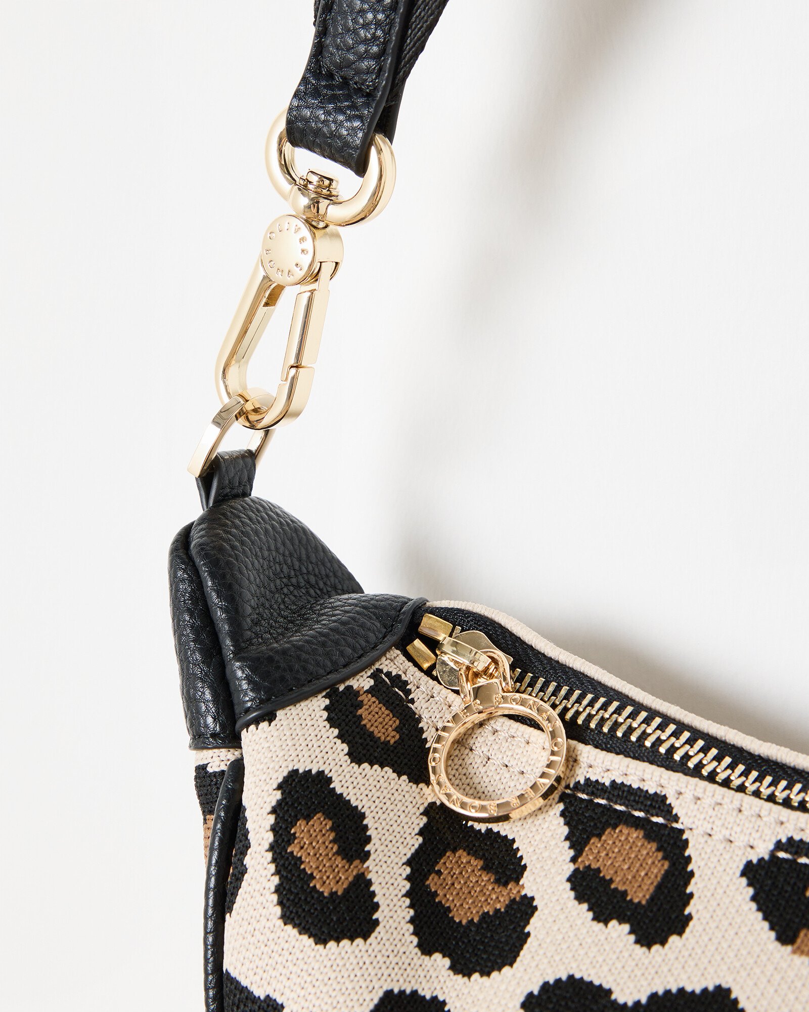 Betty Leopard Print Knitted Crossbody Belt Bag | Oliver Bonas