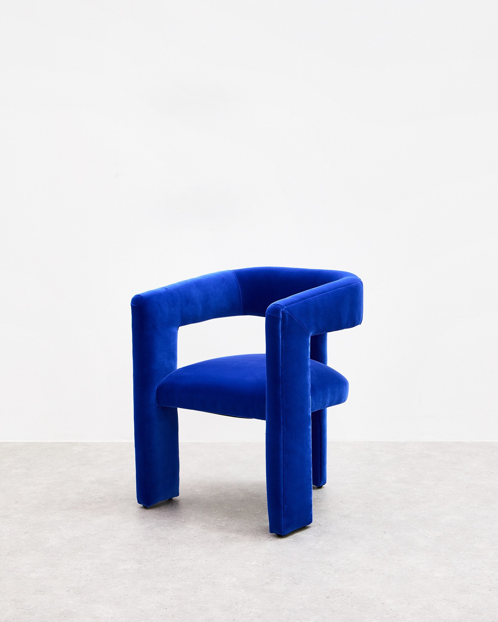 Tress Cobalt Blue Velvet Chair Oliver Bonas