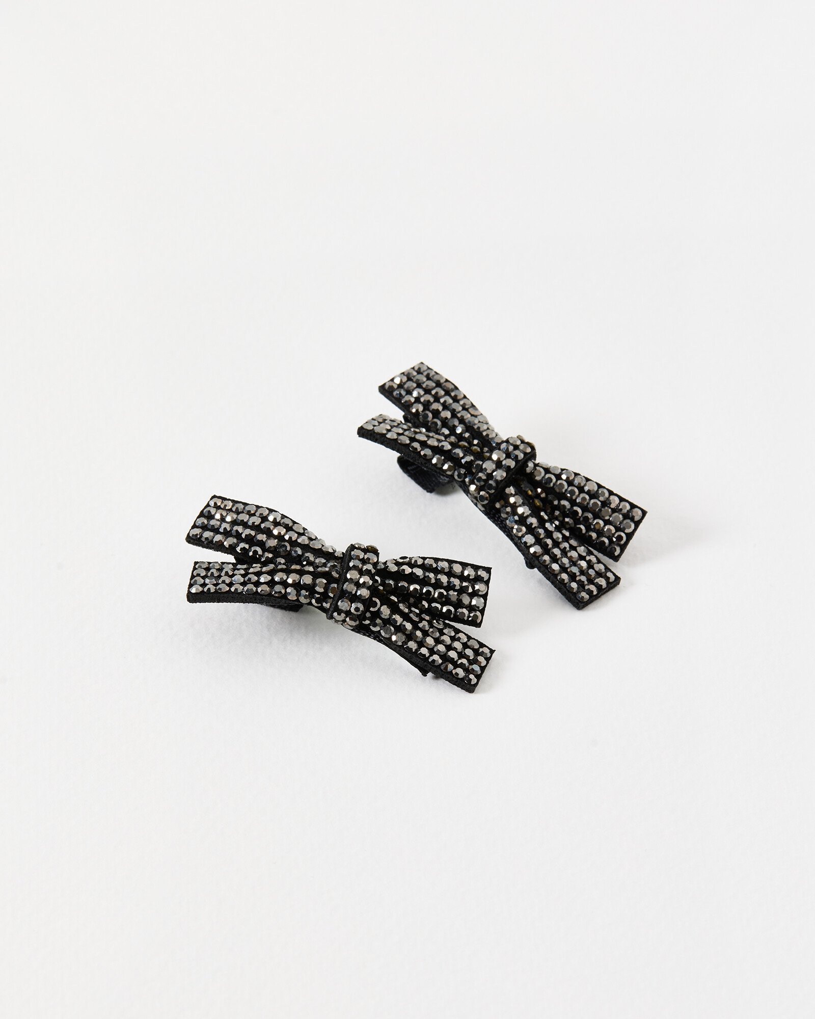 Esmerelda Black Gem Hair Clips Set of Two | Oliver Bonas