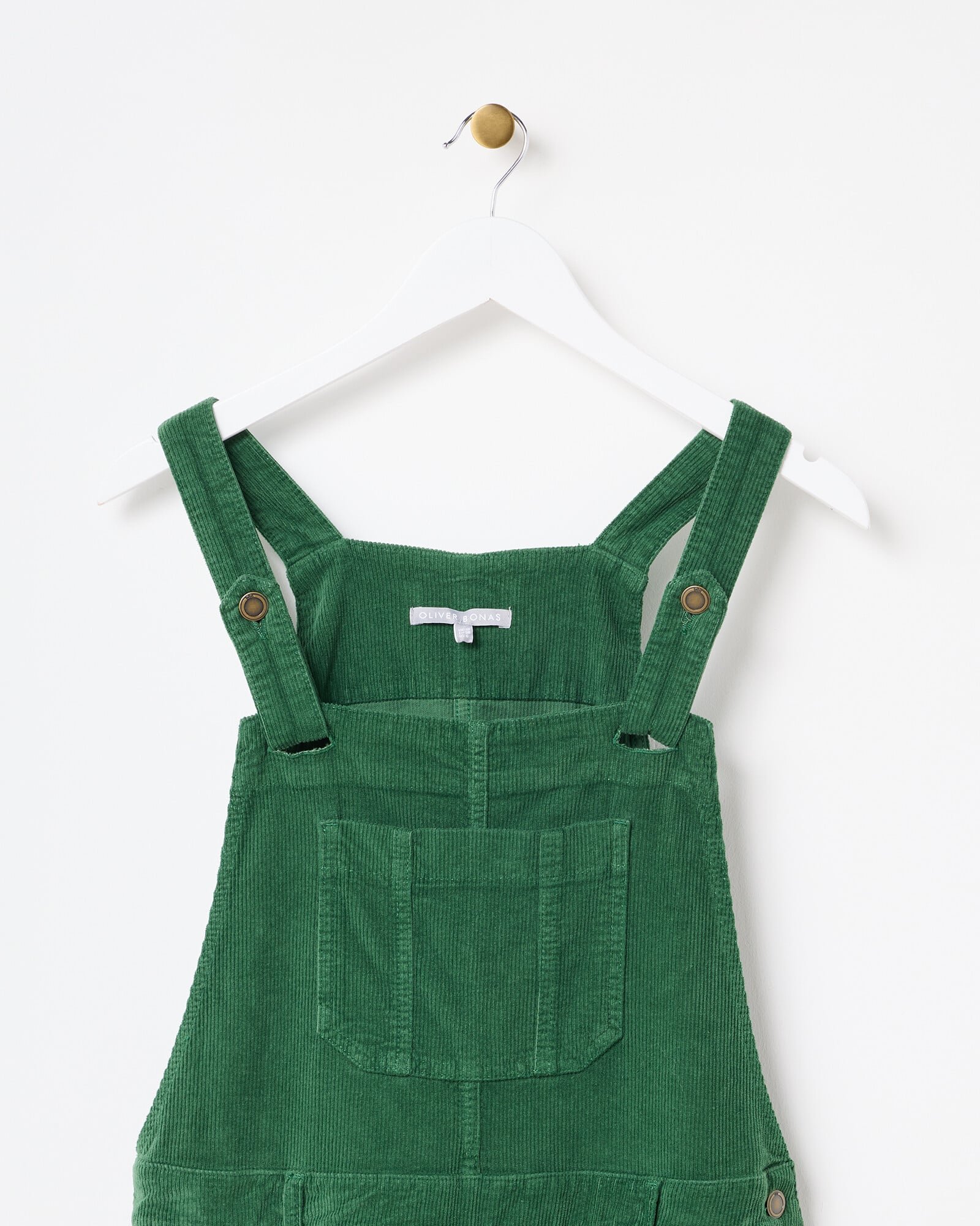 Green Corduroy Dungarees | Oliver Bonas