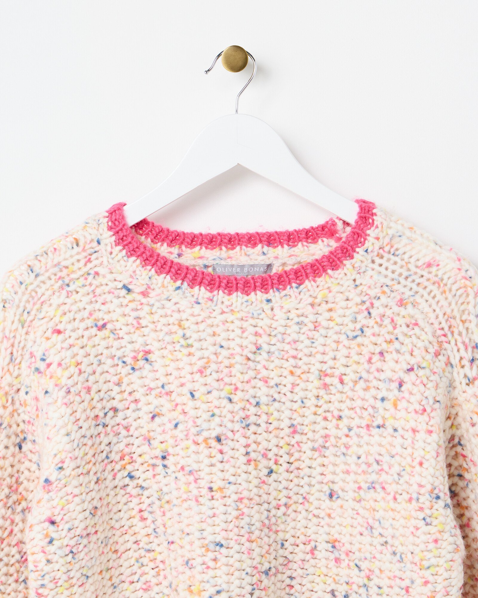 Pink Speckled Knitted Jumper Oliver Bonas IE